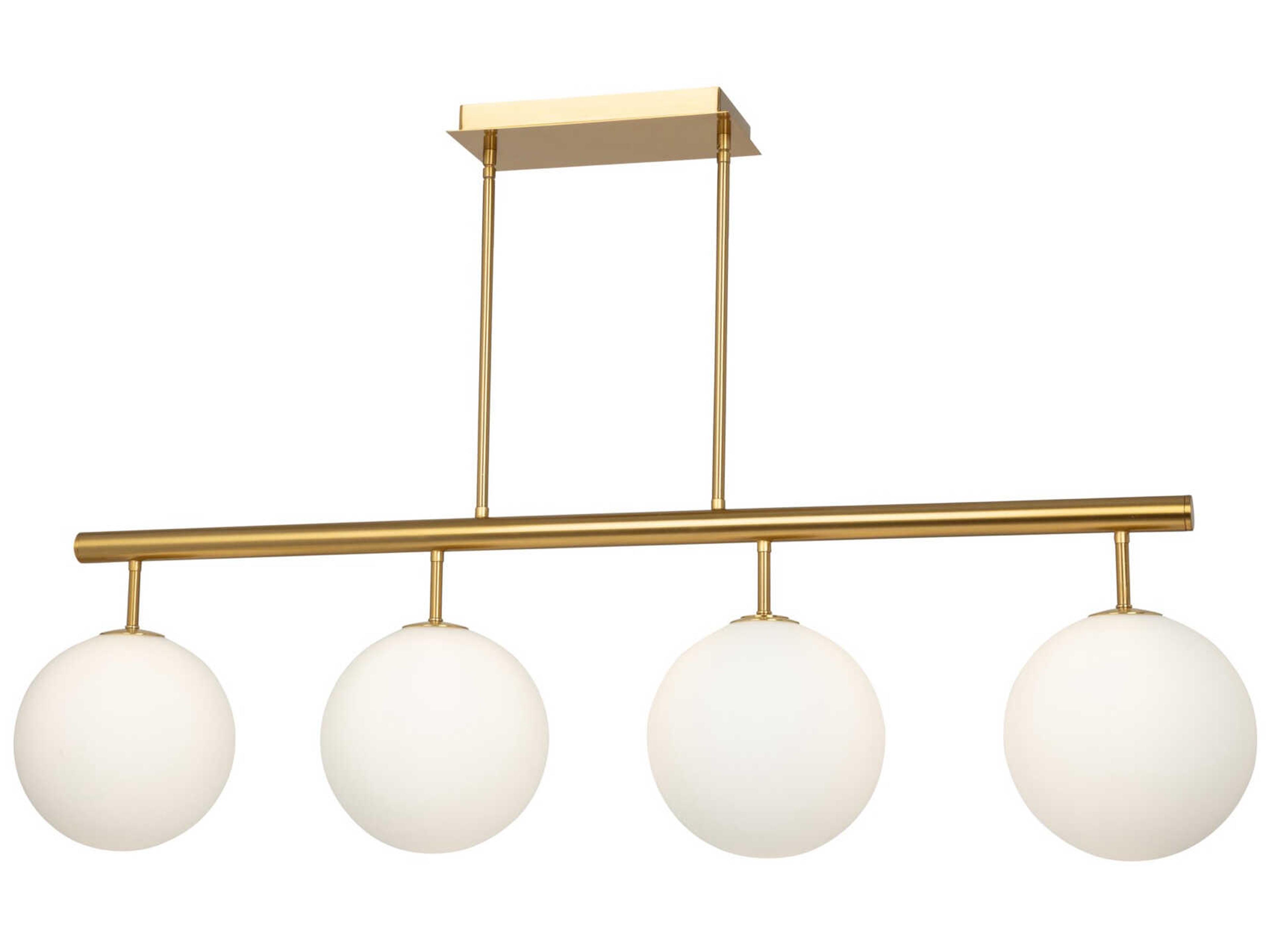 Artcraft Aurelia 4-Light Brass Globe Island Pendant