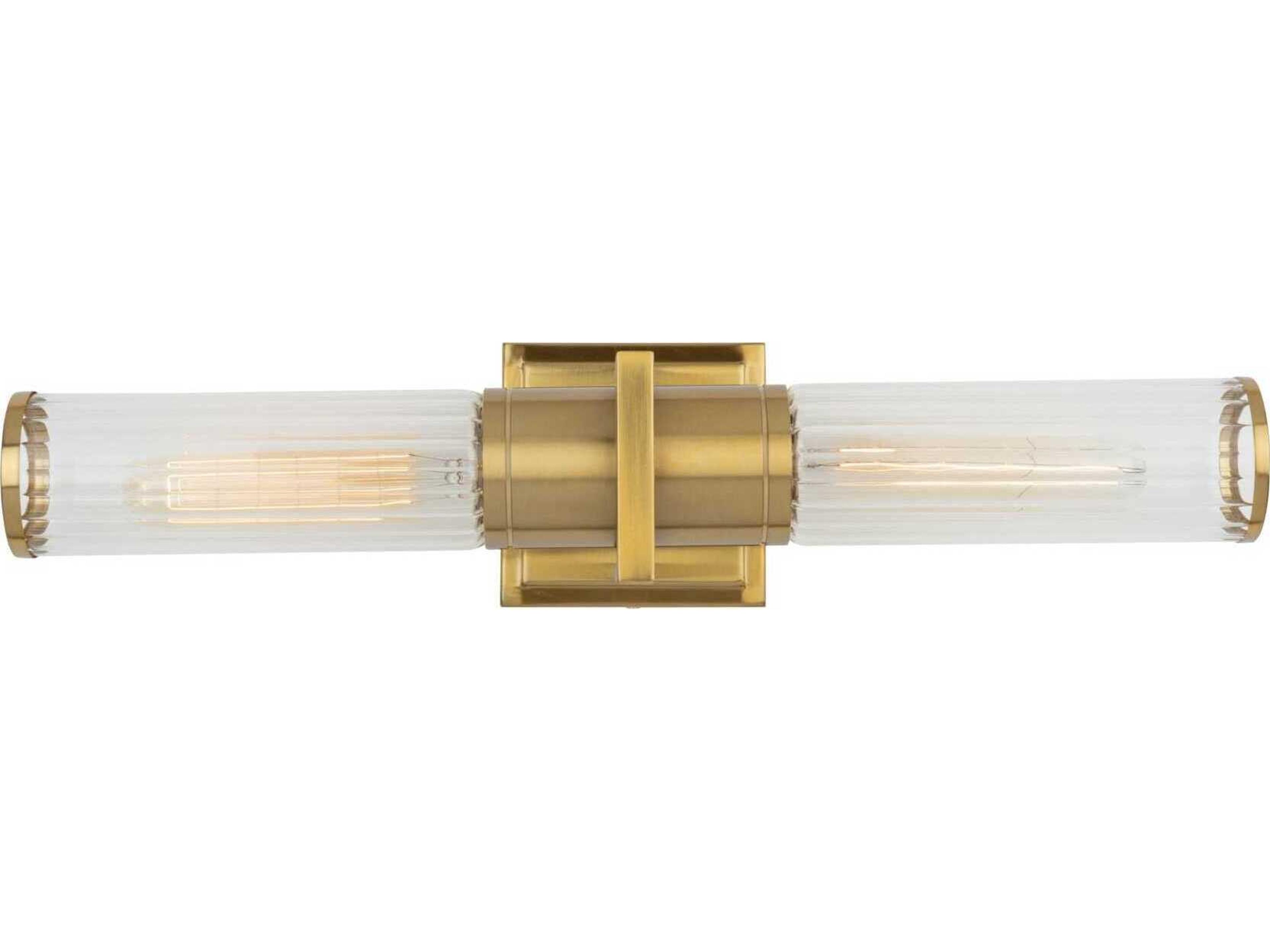 Artcraft Positano 2-Light Brushed Brass Vanity Light