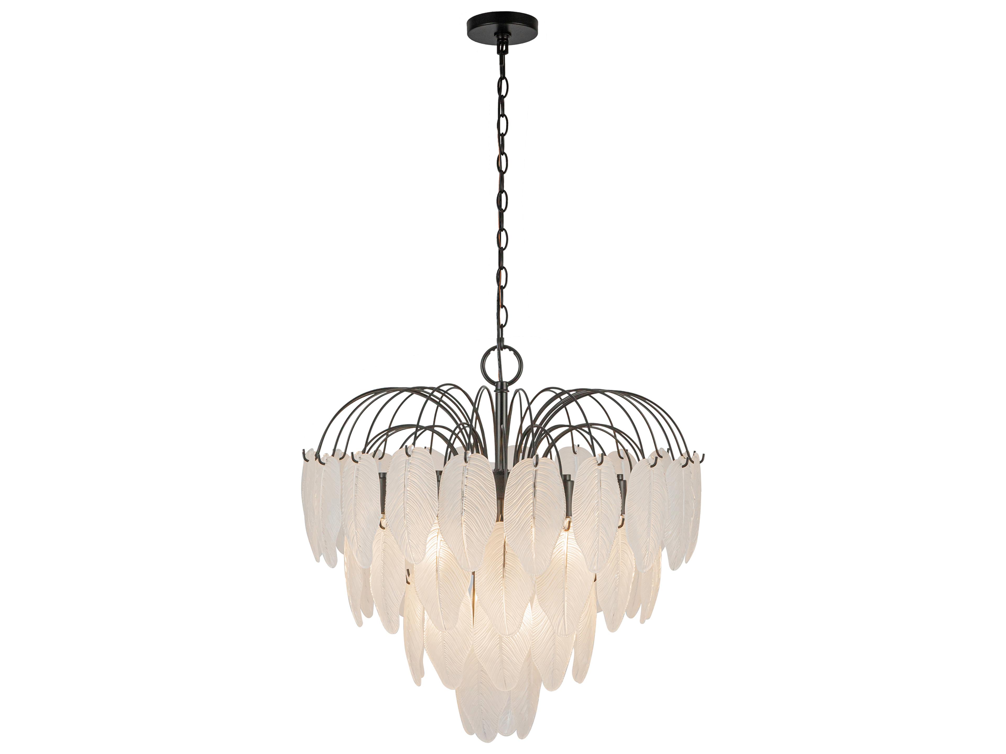 Artcraft Alessia 10-Light Black Tiered Chandelier