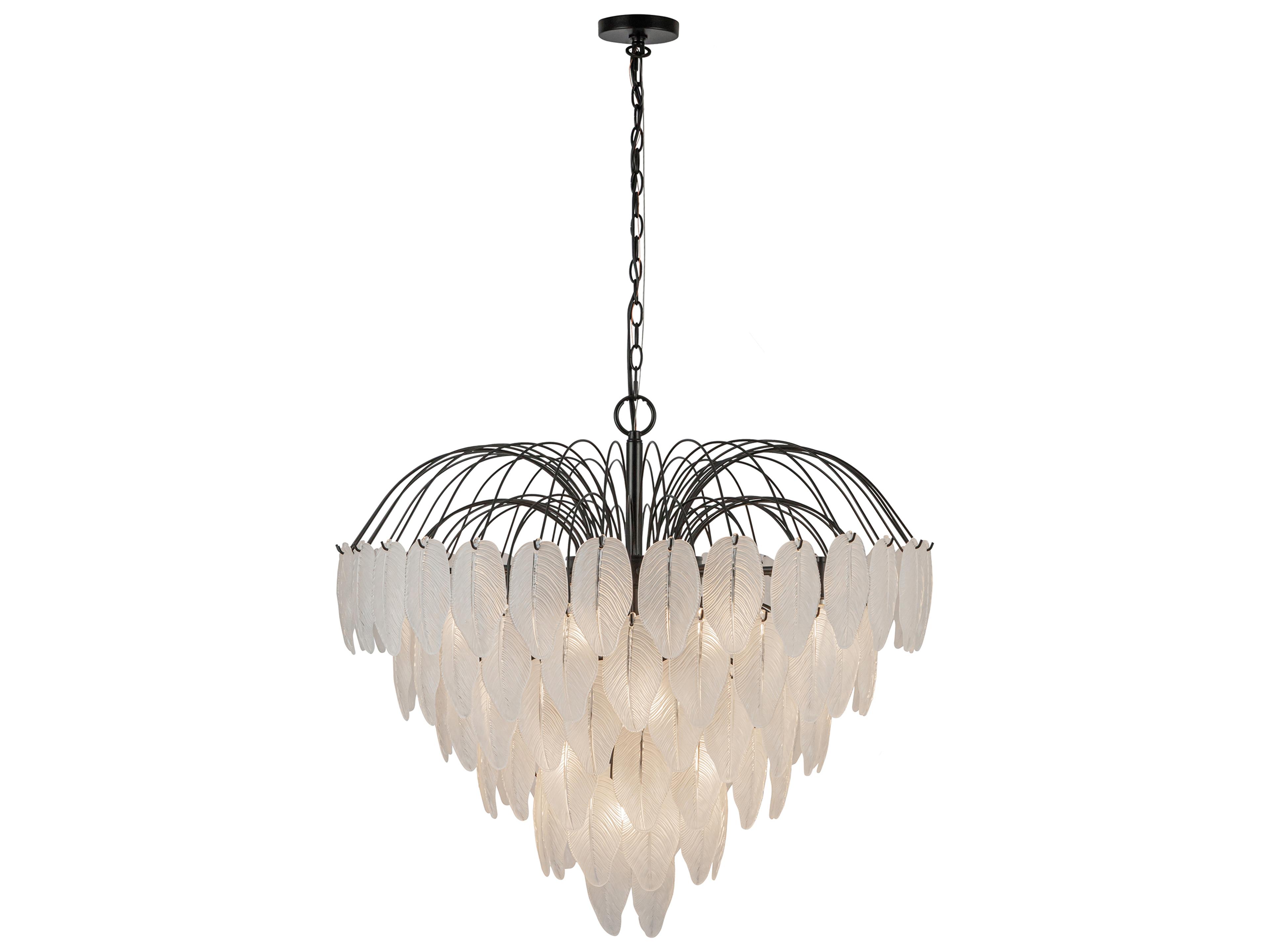 Artcraft Alessia 24-Light Black Tiered Chandelier