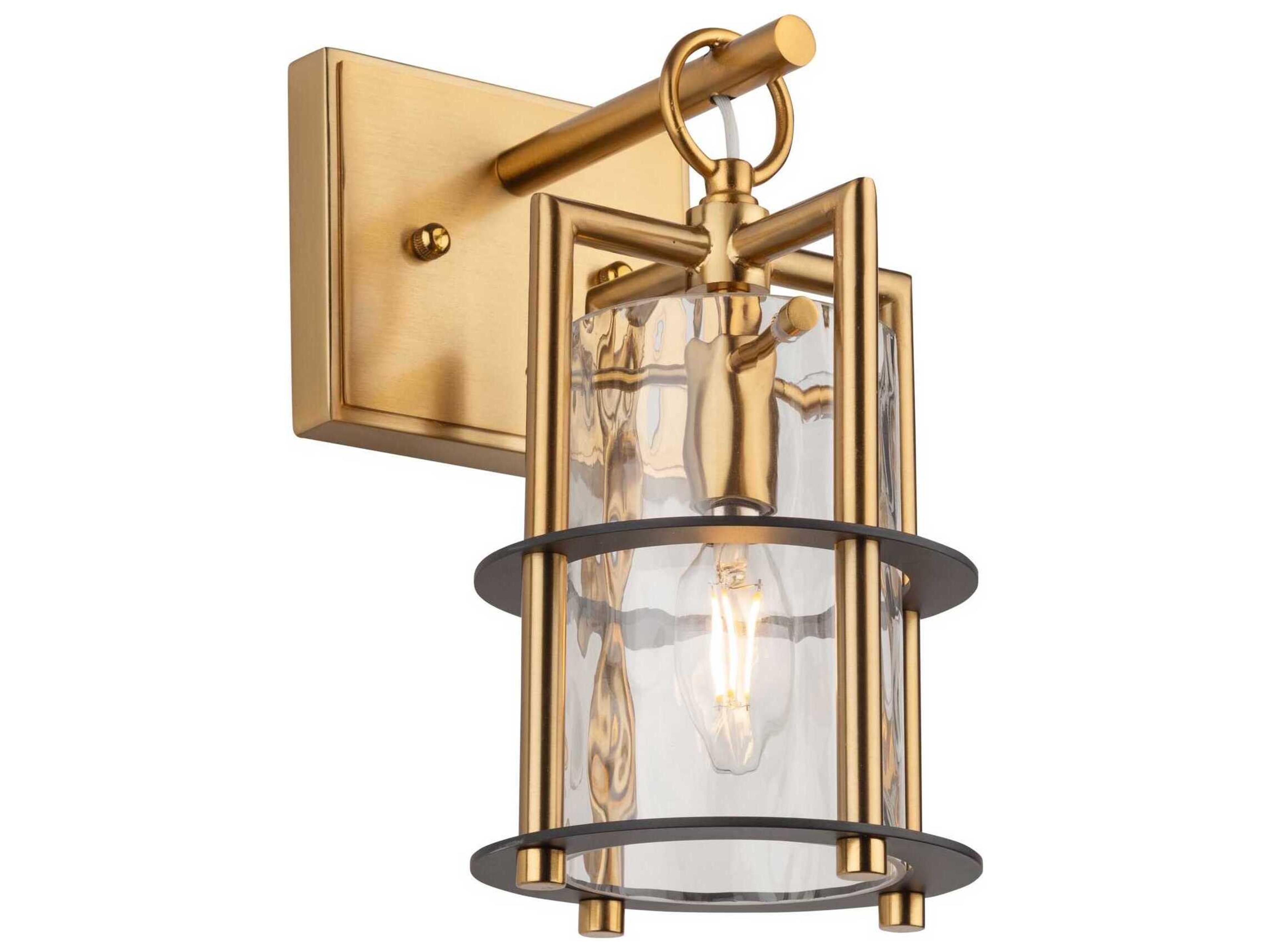 Artcraft Burford 1-Light Brass Black Wall Sconce