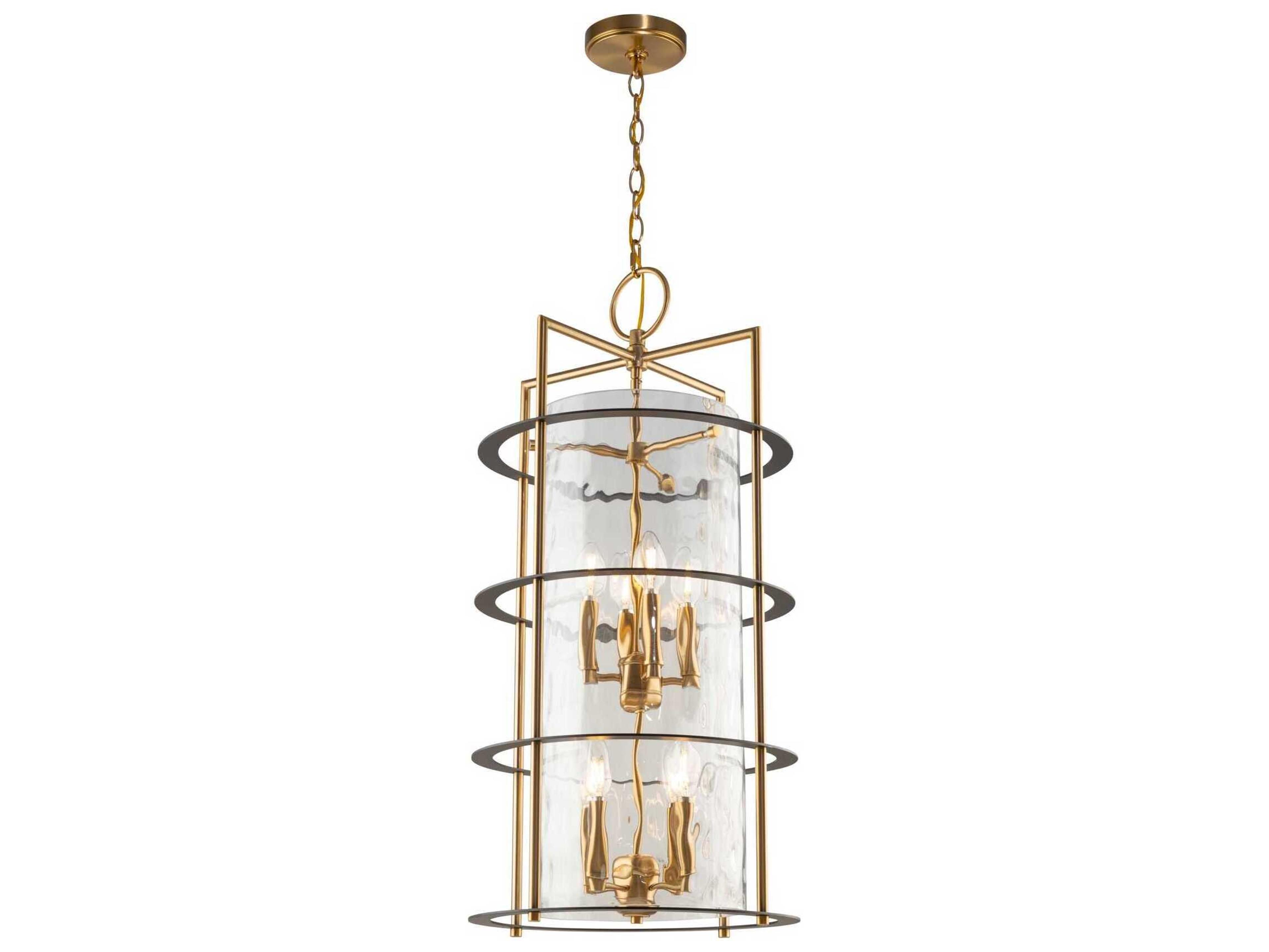 Artcraft Burford 8-Light Brass Black Chandelier