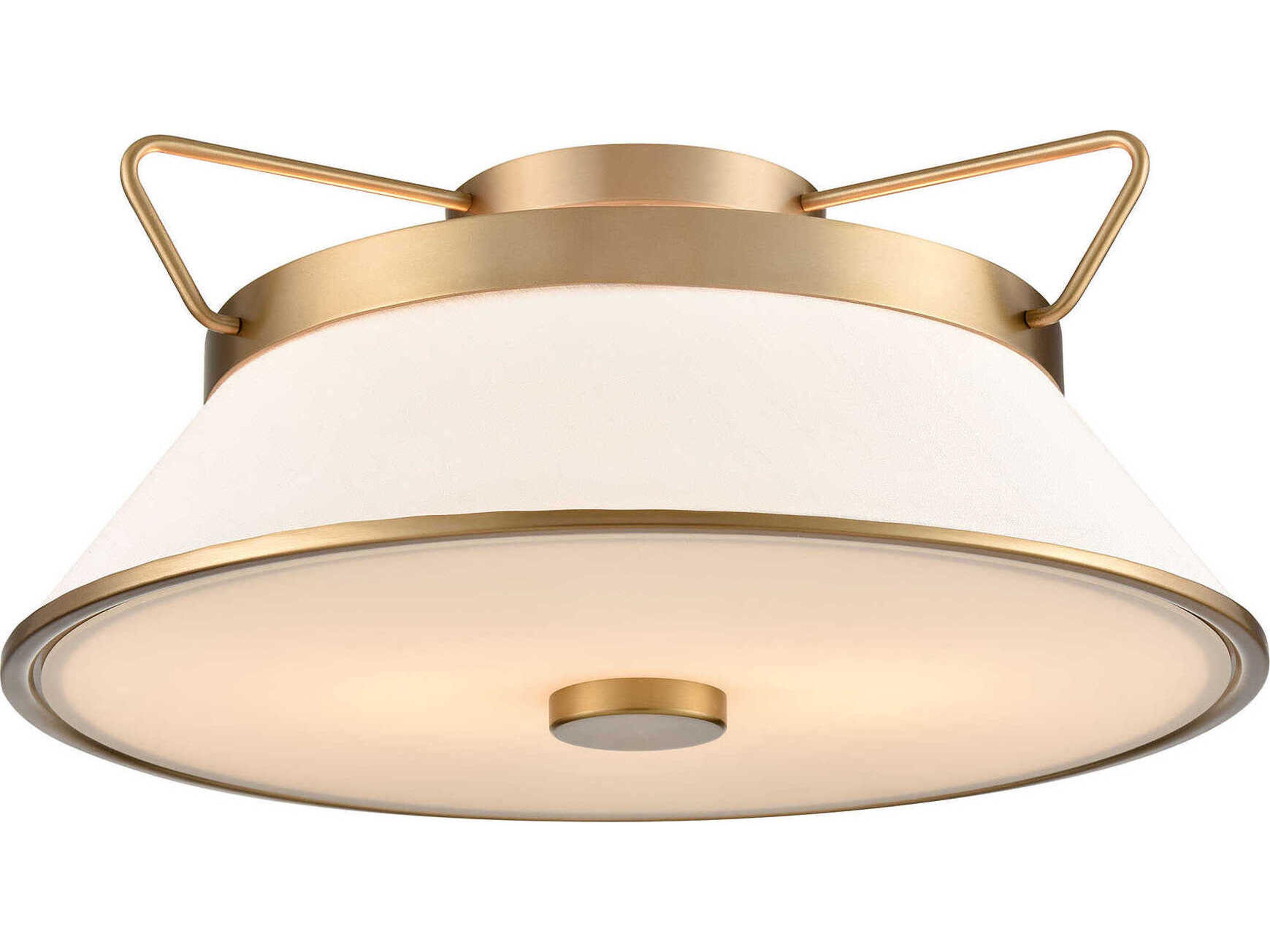 Artcraft Layla 2-Light Brushed Brass Bell Flush Mount