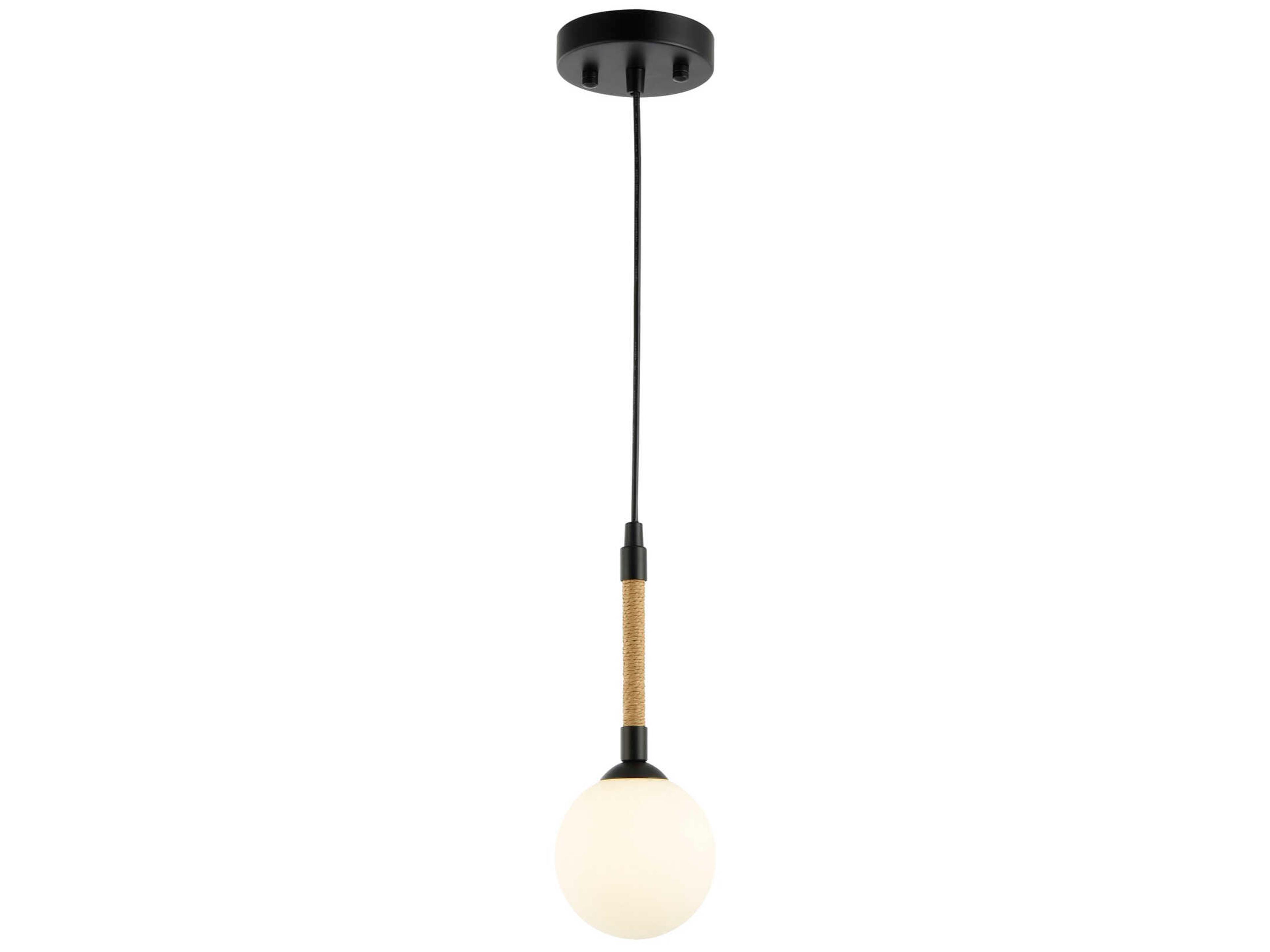 Artcraft Capilano 1-Light Black Globe Mini Pendant