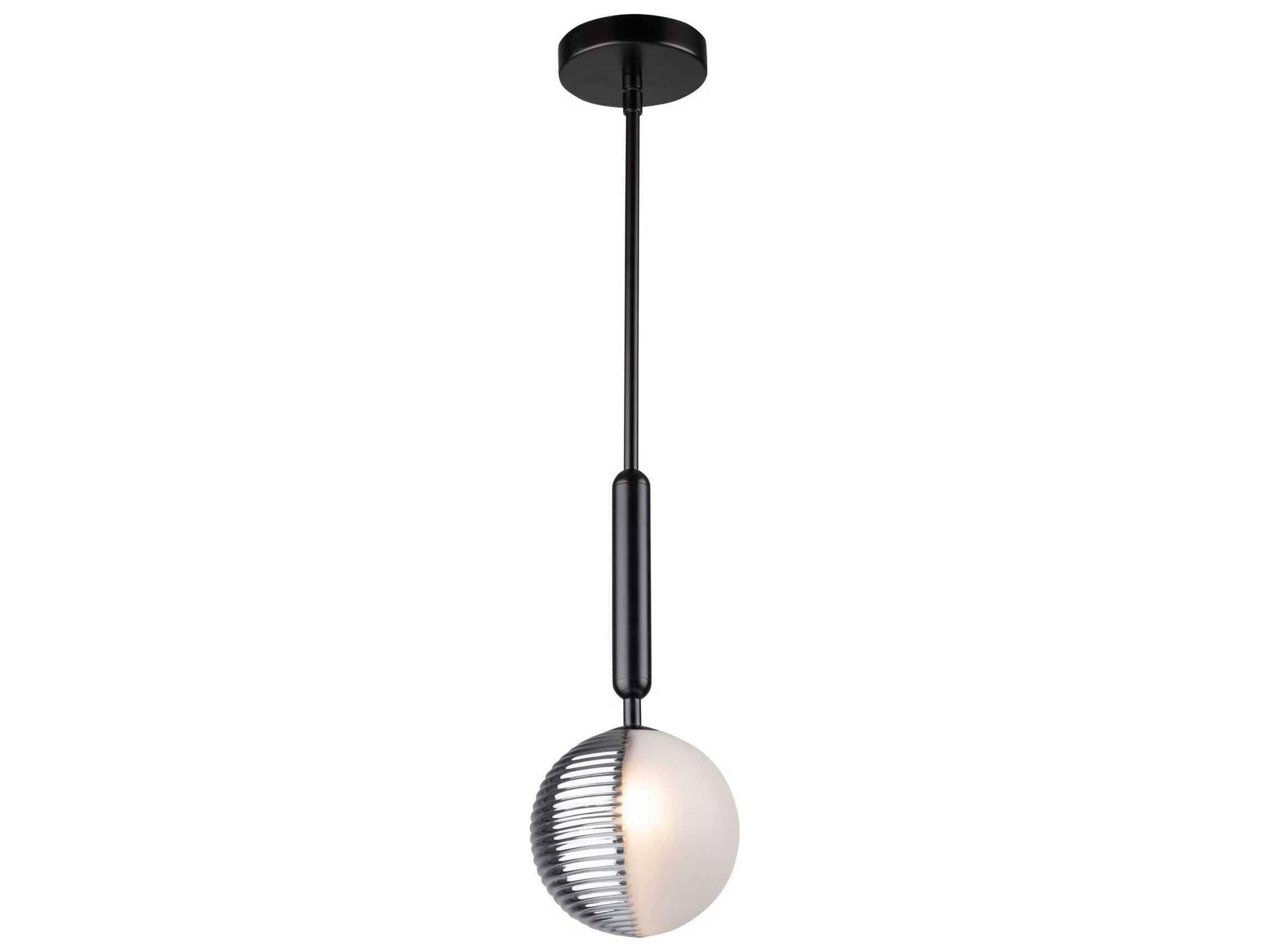 Artcraft Bolla 1-Light Black Globe Mini Pendant