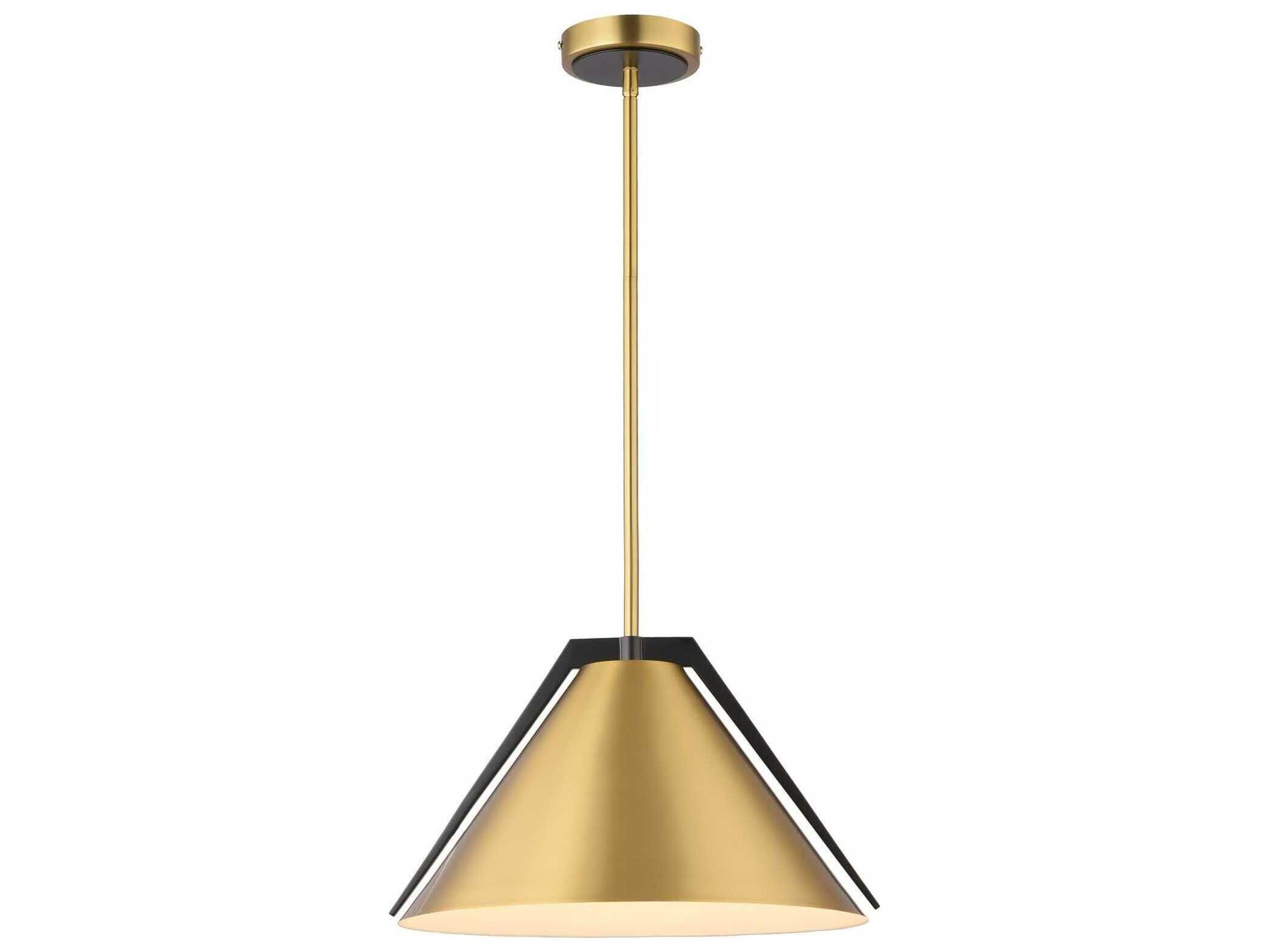 Artcraft Baltic 1-Light Brass Black Pendant