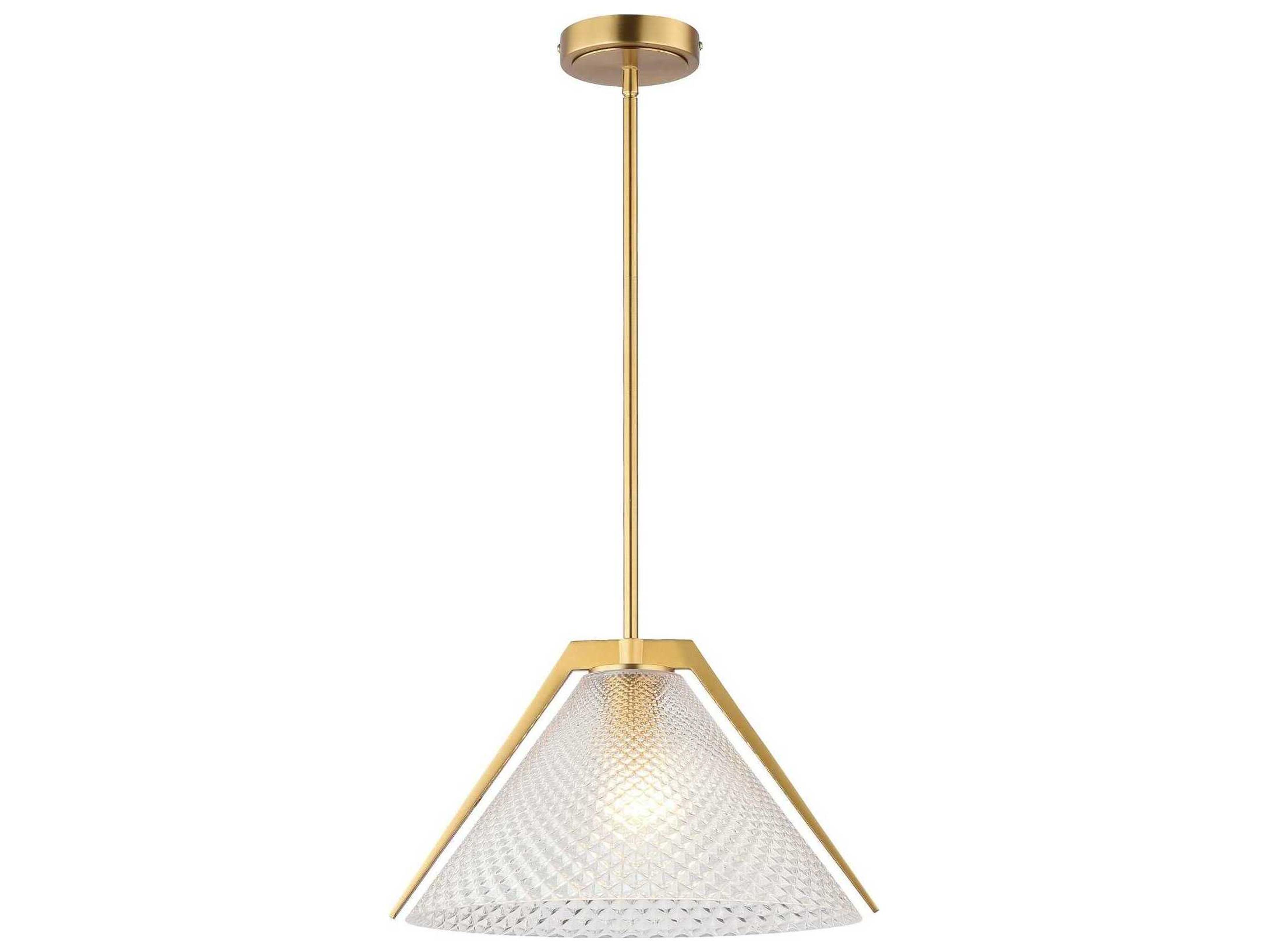 Artcraft Baltic 1-Light Brass Black Clear Pendant