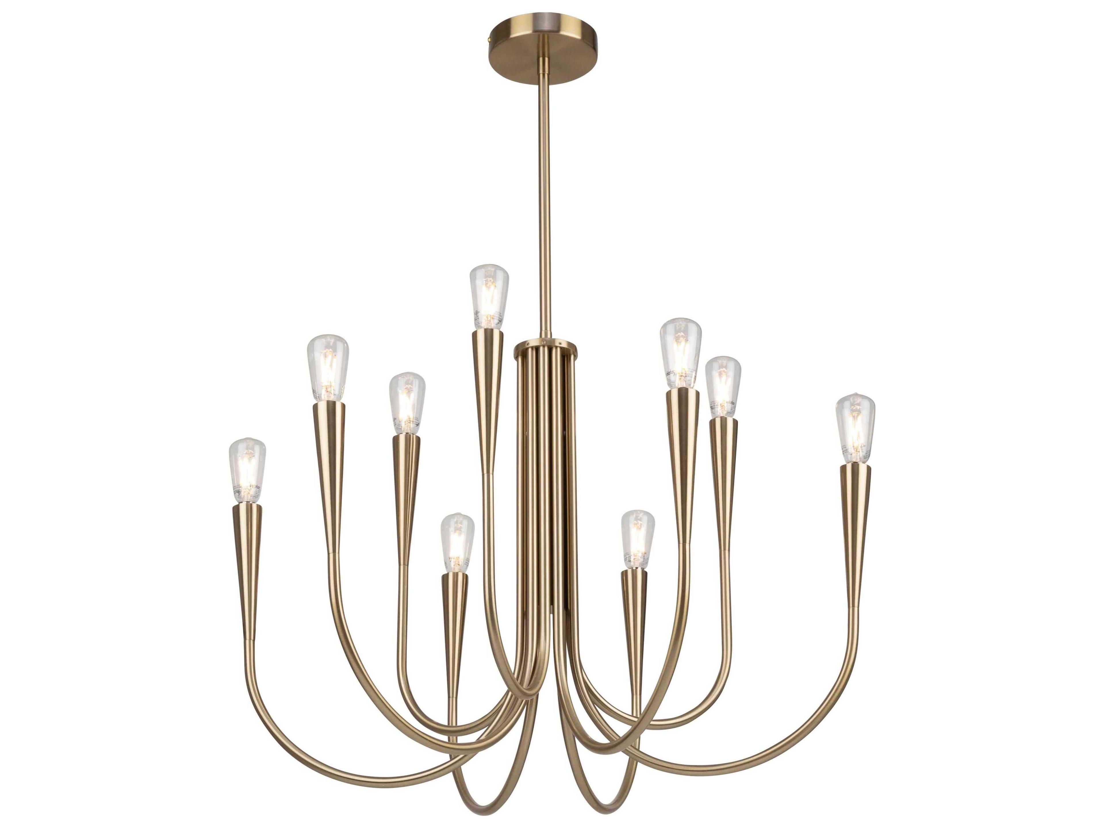 Bronte 9-Light Brass Chandelier