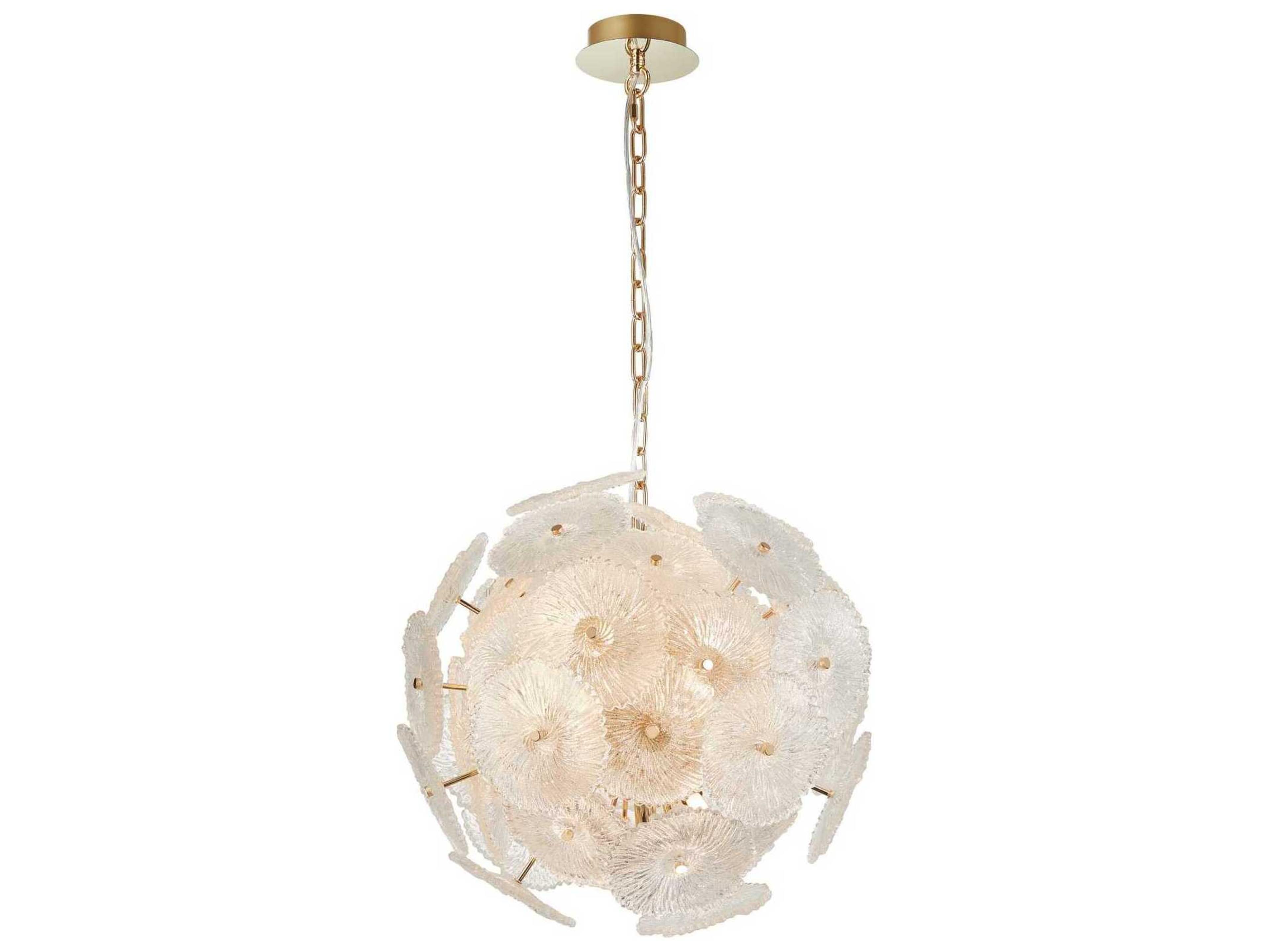 Artcraft Bloom 18-Light Brass Pendant