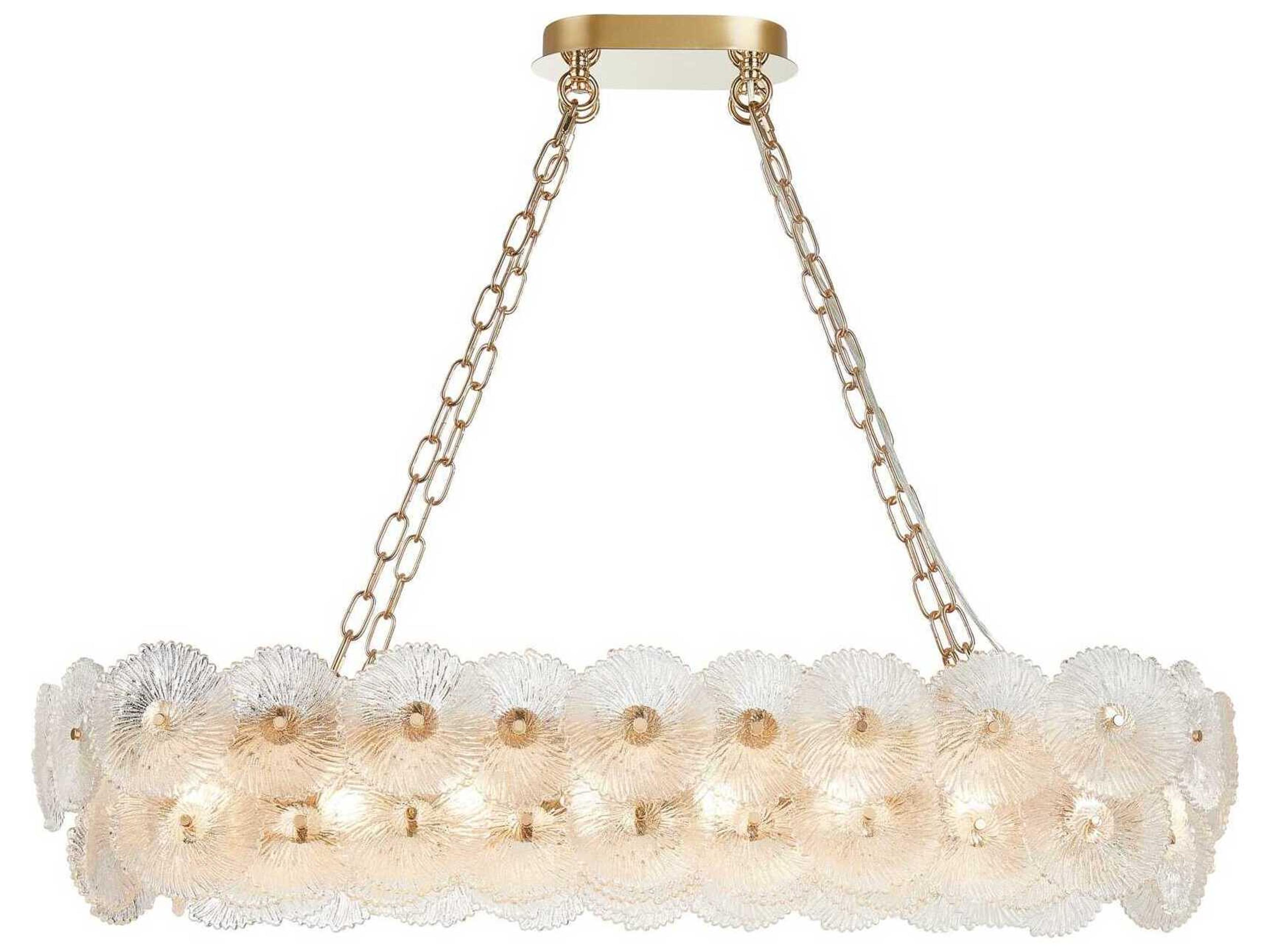 Artcraft Bloom 18-Light Brass Island Pendant