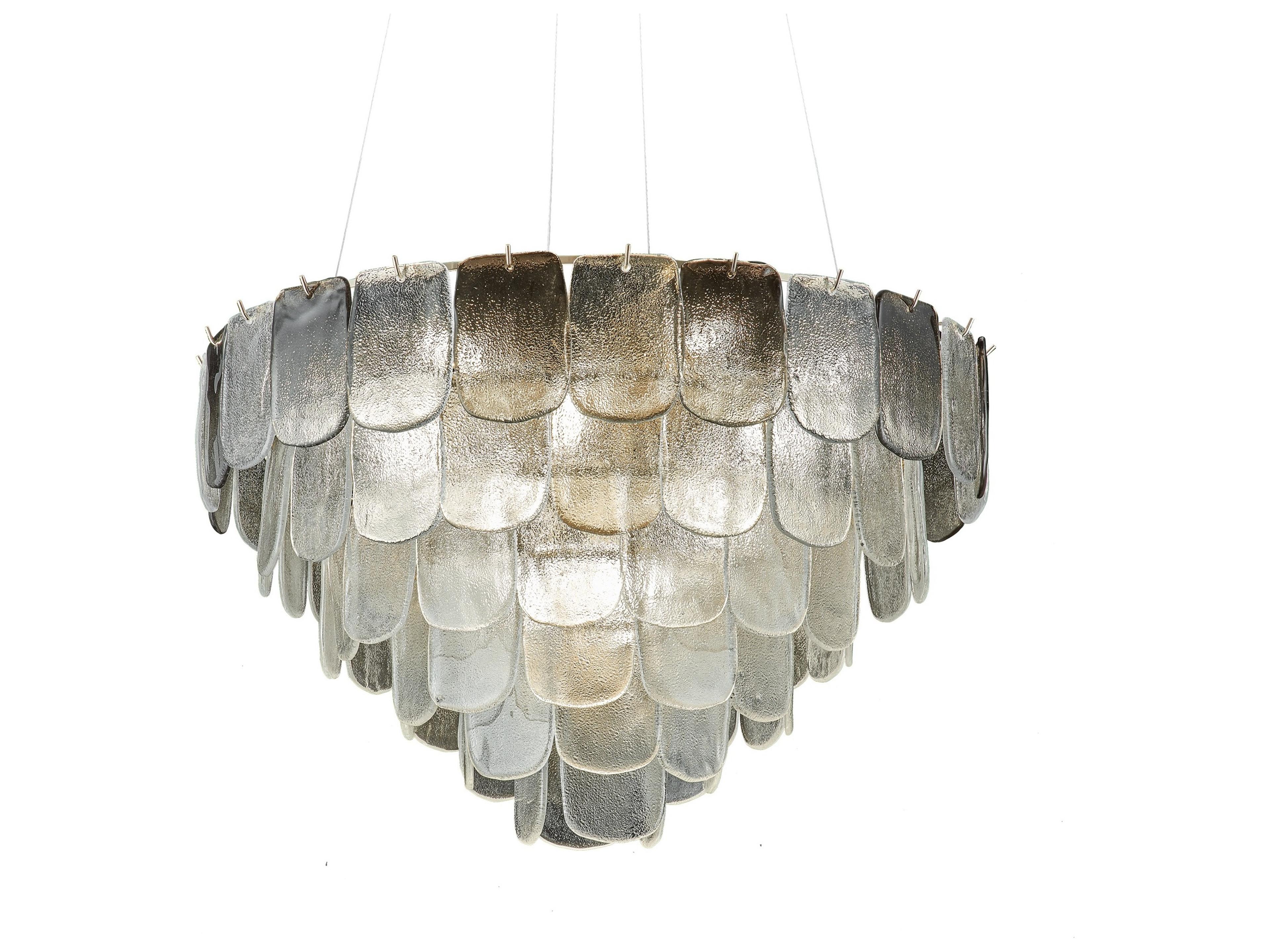 Artcraft Bianca 19-Light Polished Nickel Crystalline Smoke Chandelier