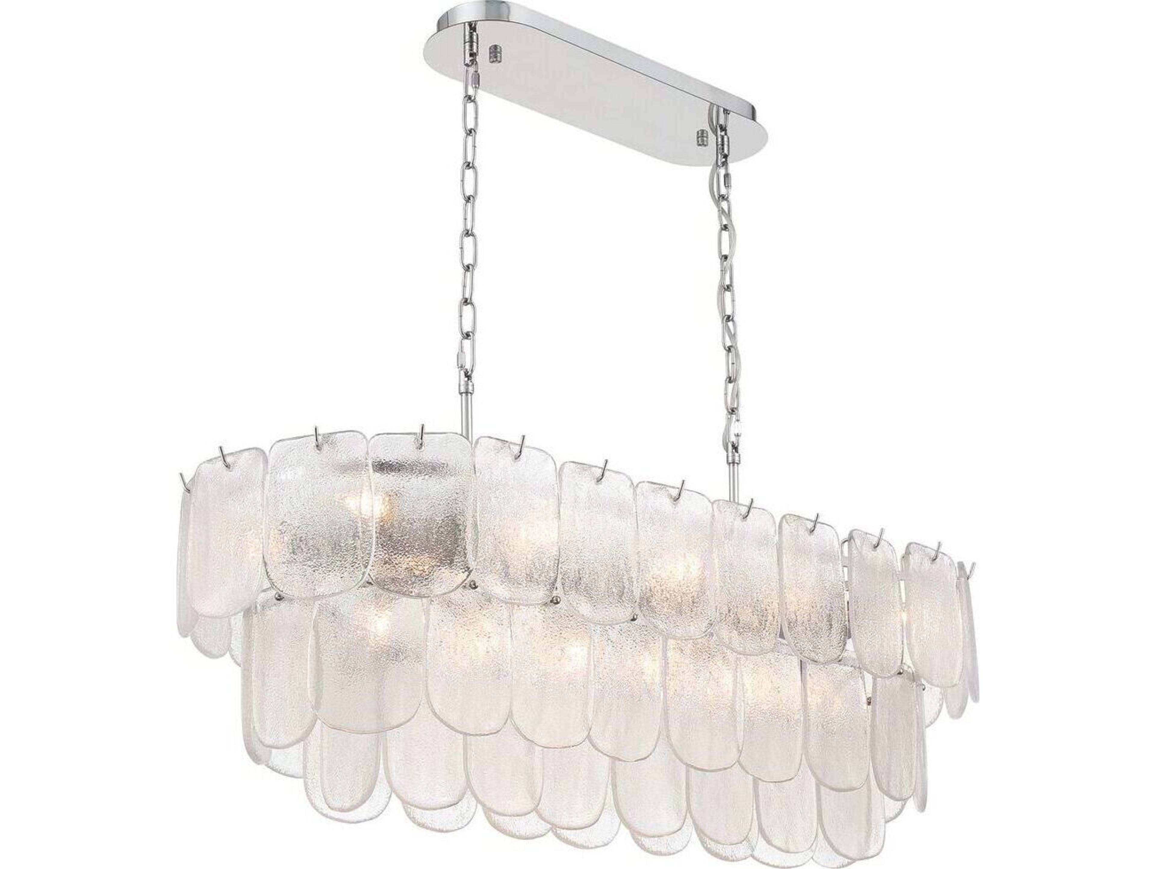 Artcraft Bianca 12 - Light Polished Nickel White Island Pendant