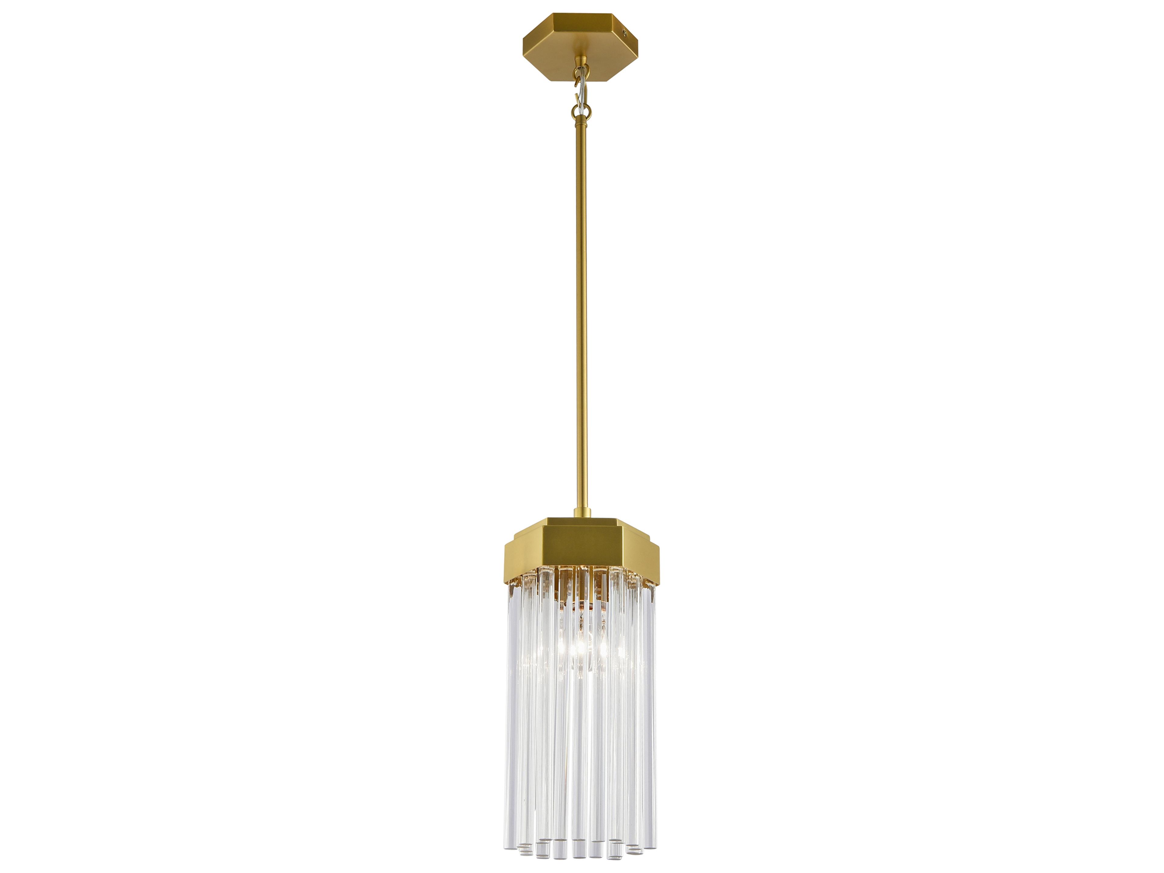 Emma 1-Light Brushed Brass Mini Pendant