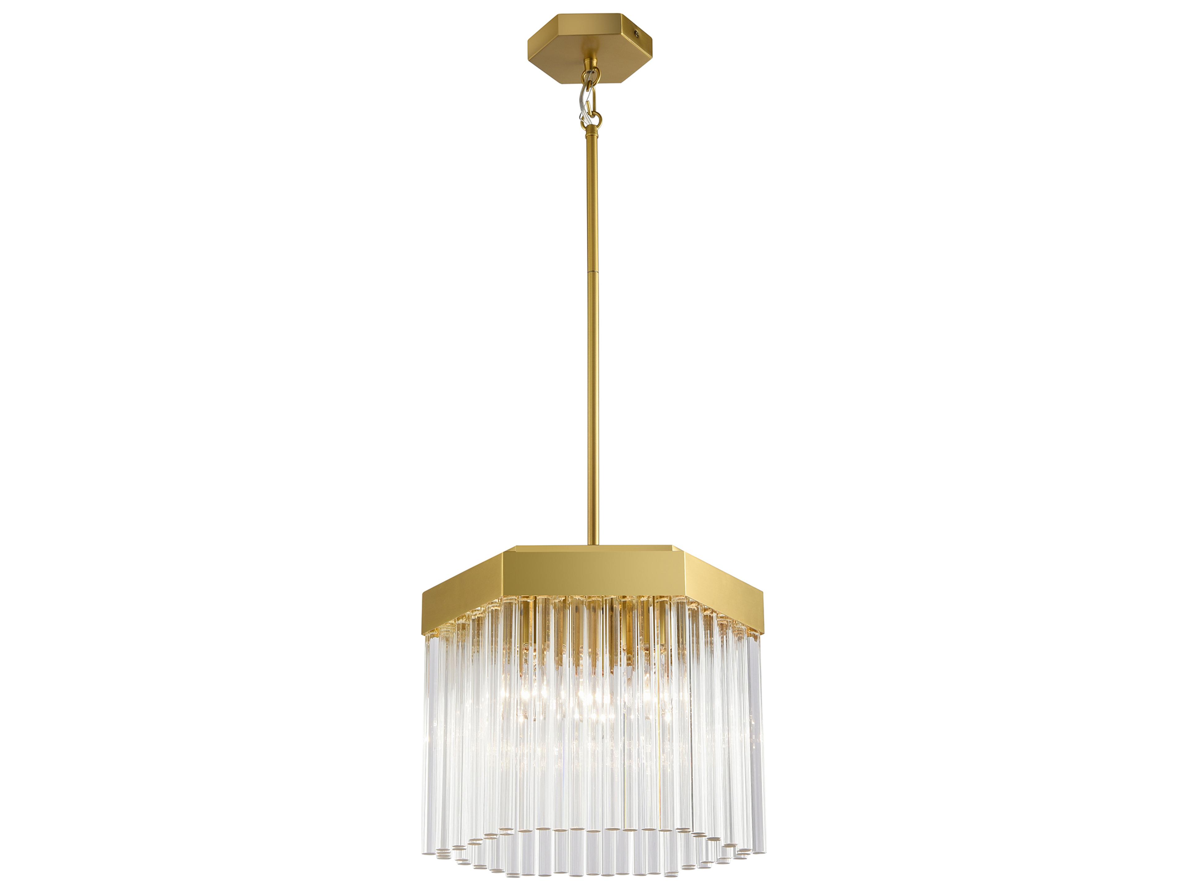 Emma 3-Light Brushed Brass Pendant
