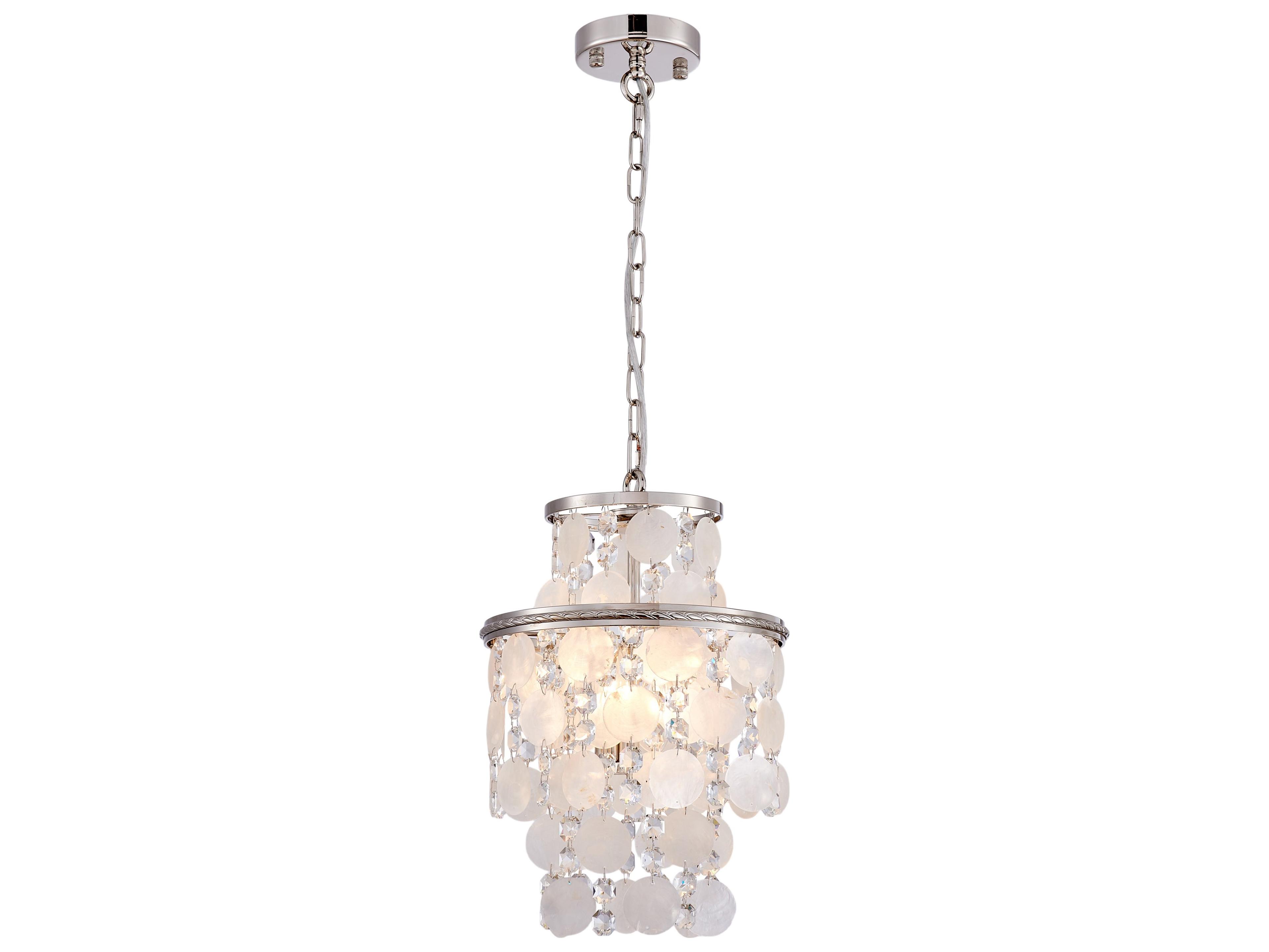 Artcraft Avara 2-Light Polished Nickel Round Tiered Chandelier