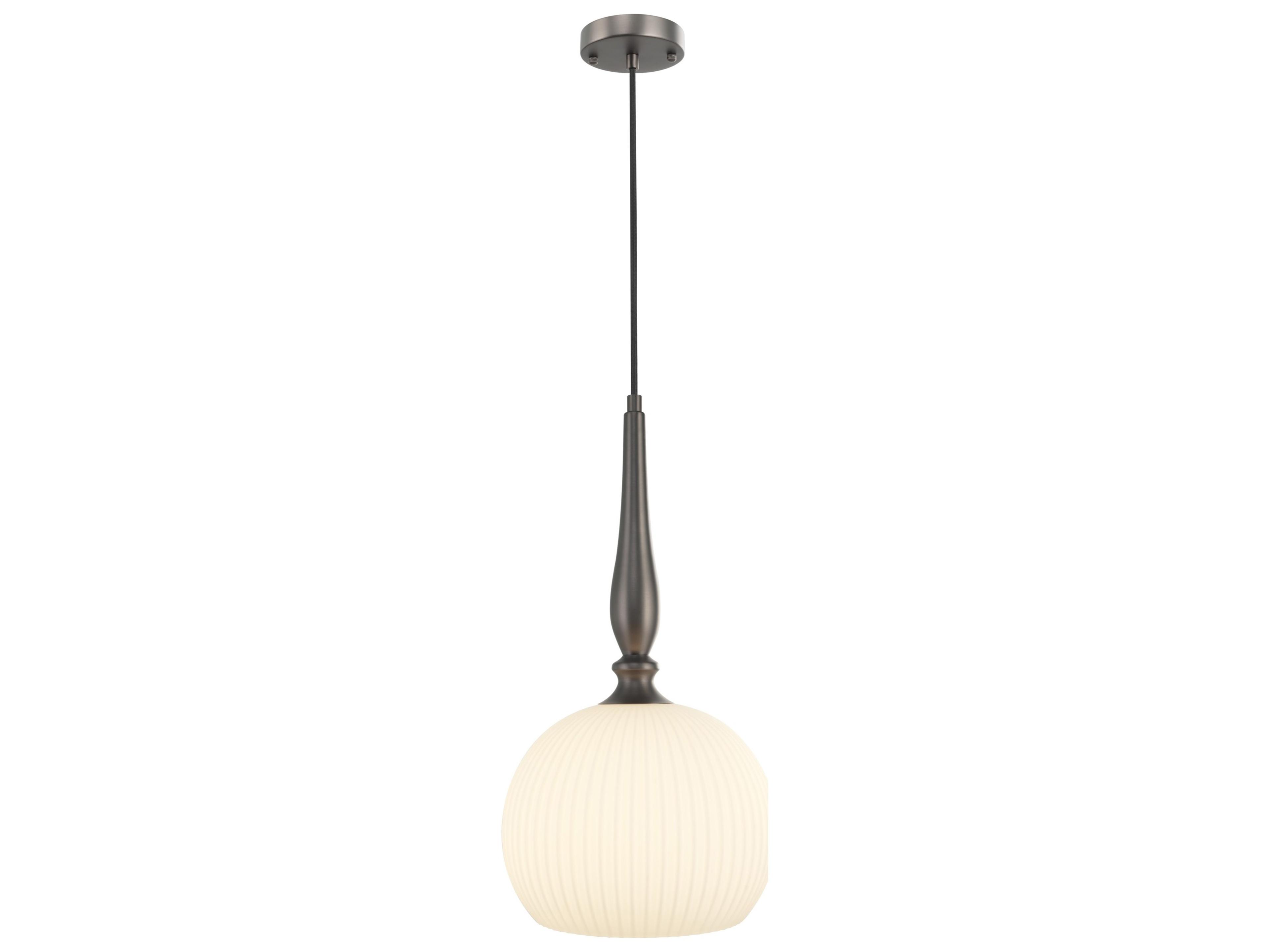 Artcraft Kate 1-Light Graphite Gray Dome Mini Pendant
