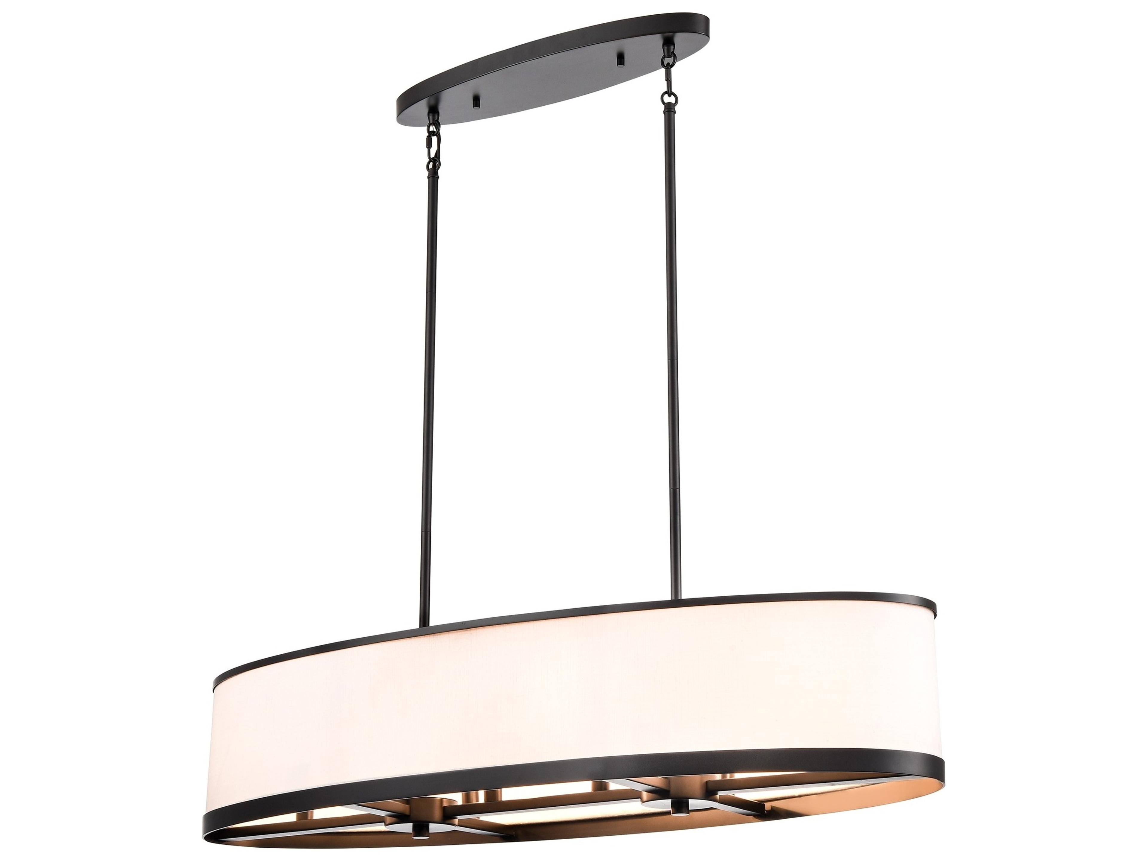 High Street 8-Light Black Linear Island Pendant