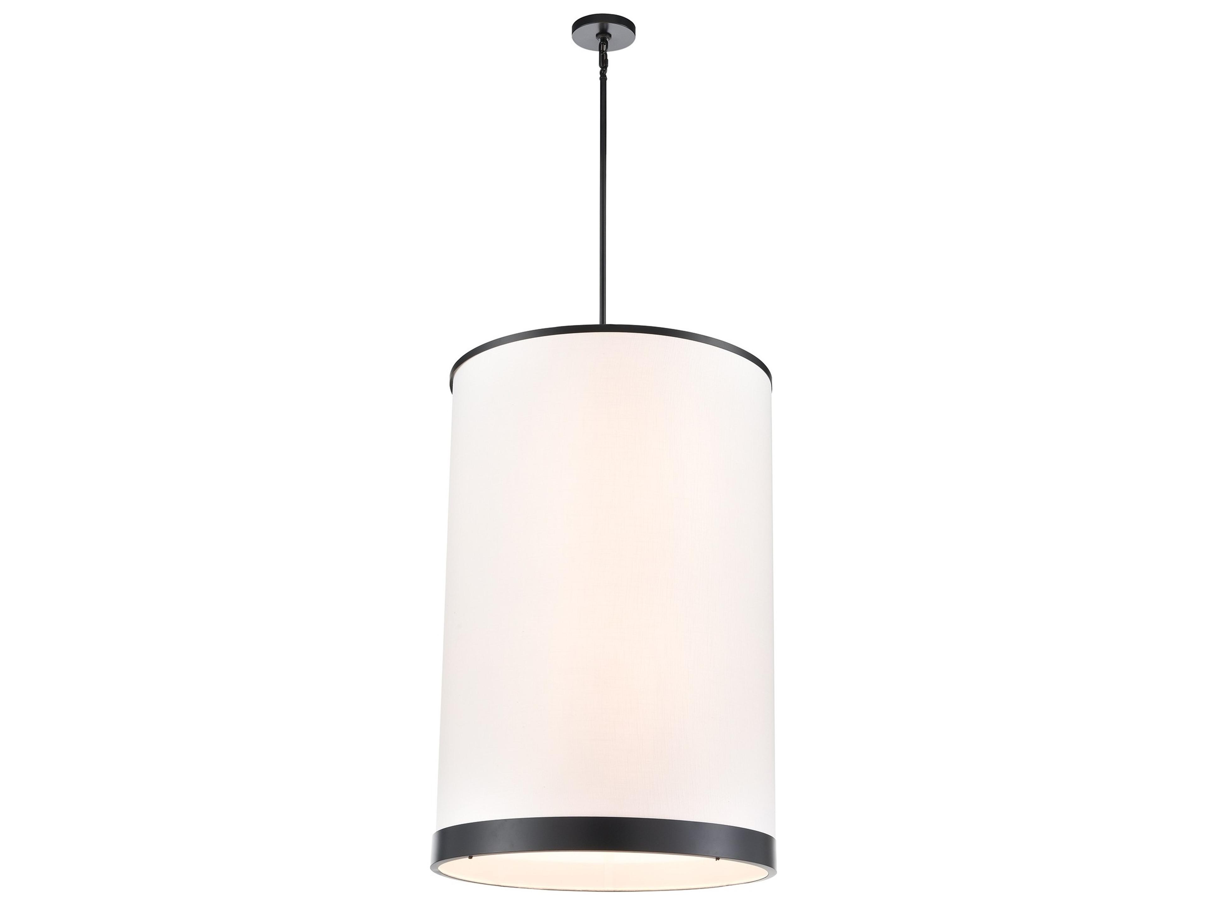High Street 8-Light Black Cylinder Pendant