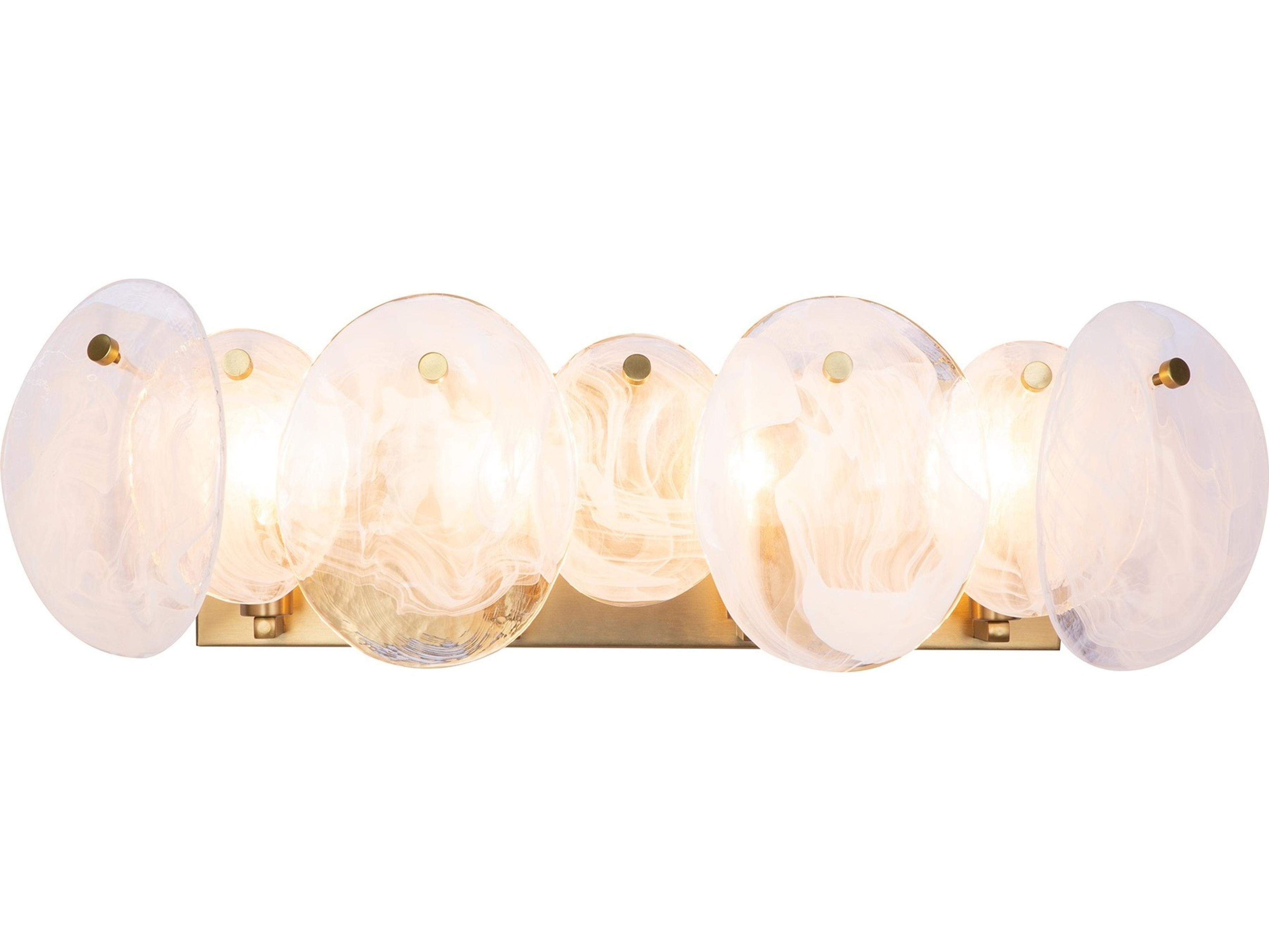 Artcraft Lily 4-Light Brushed Brass Vanity Light