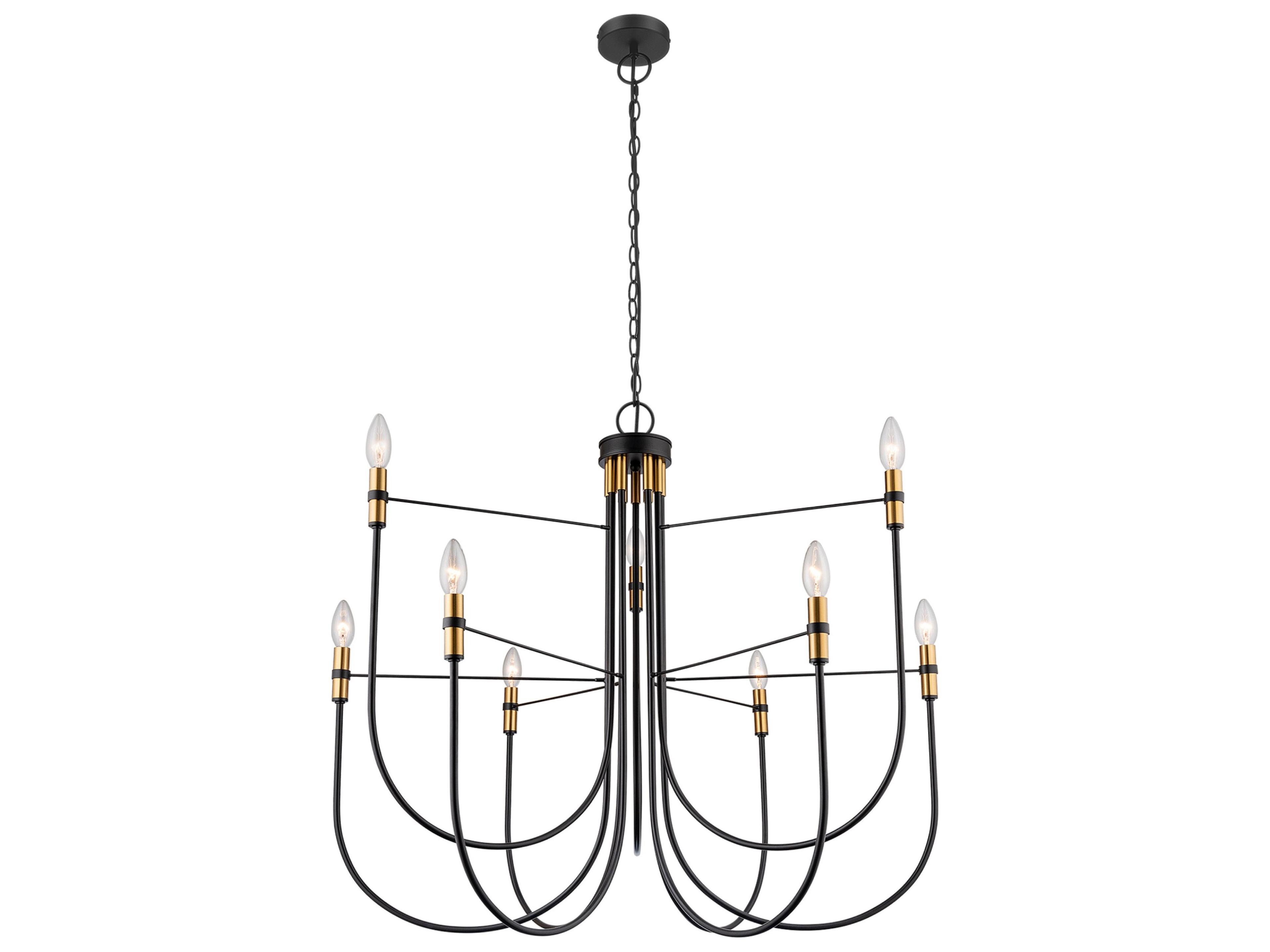 Artcraft Foundry 9-Light Black Candelabra Chandelier