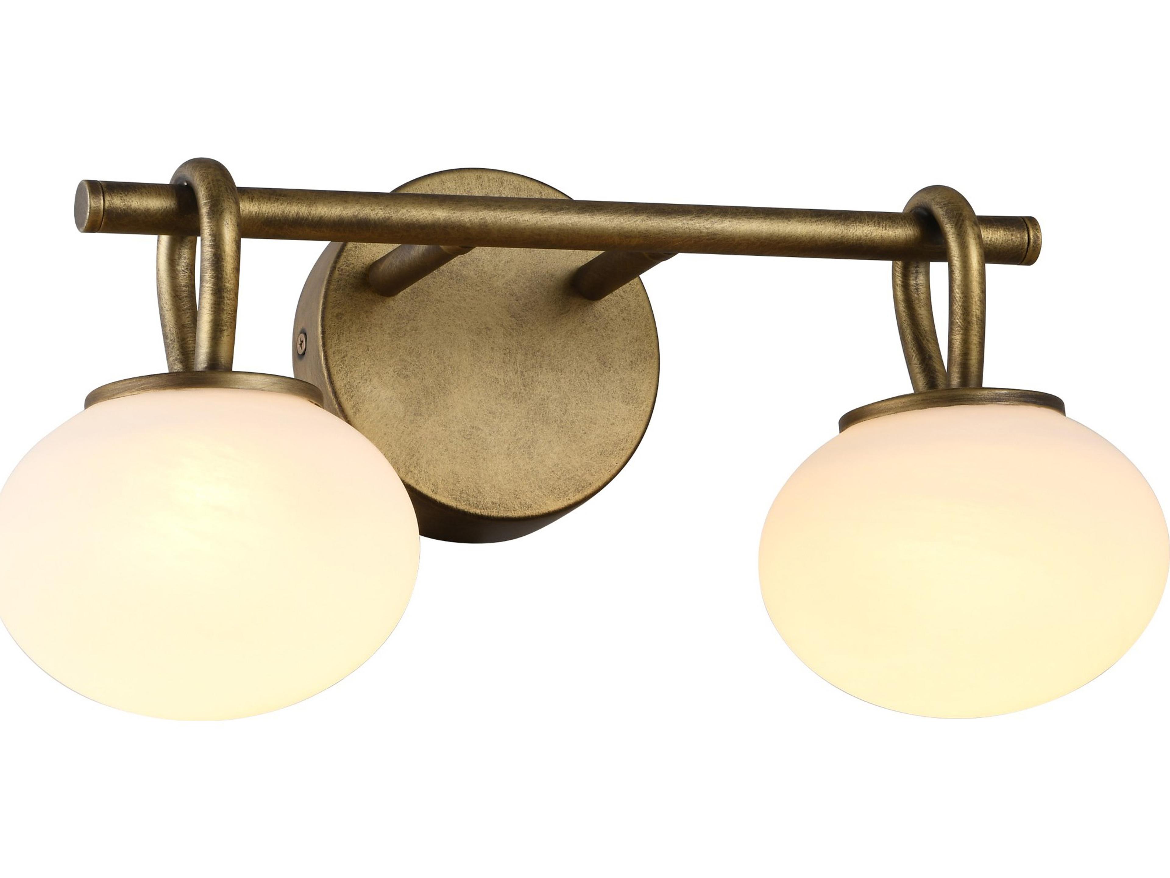 Artcraft Velora 2-Light Legacy Brass Vanity Light