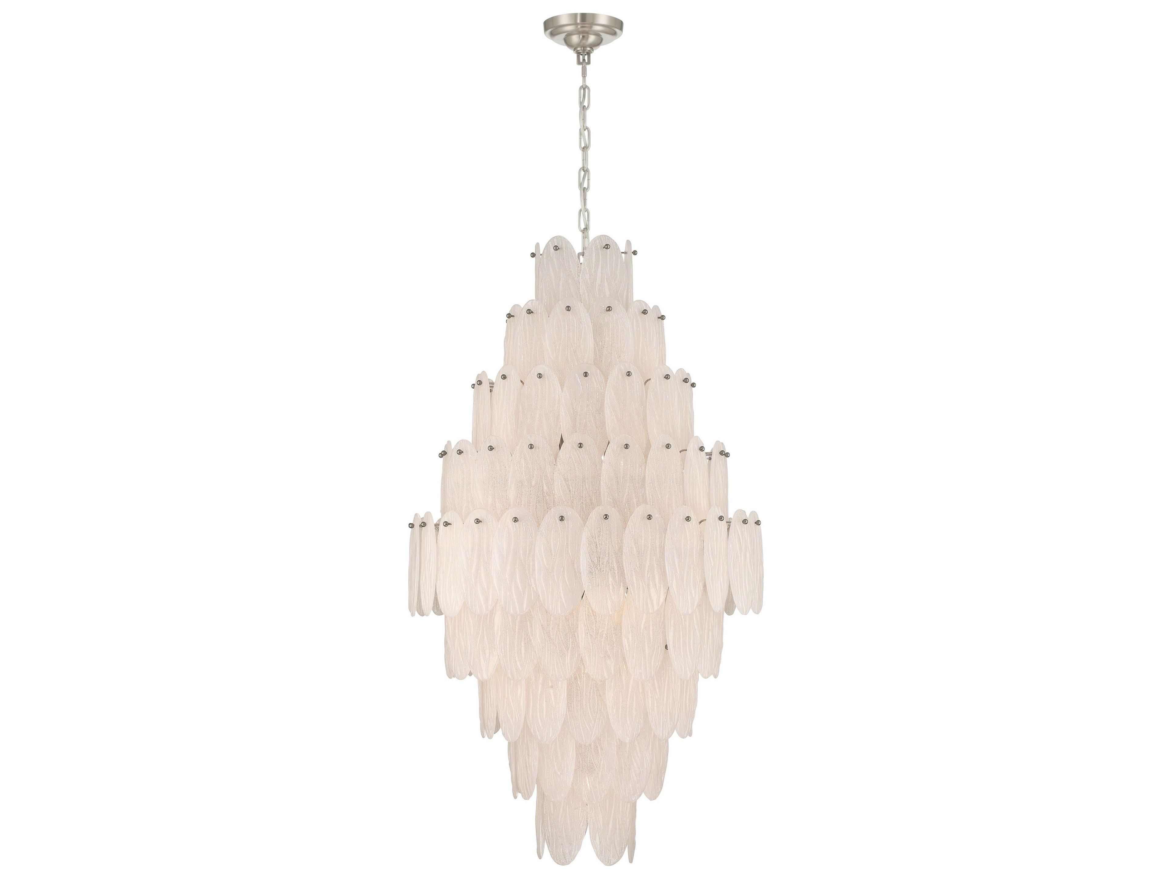 Artcraft Serena 19-Light Satin Nickel Round Tiered Chandelier