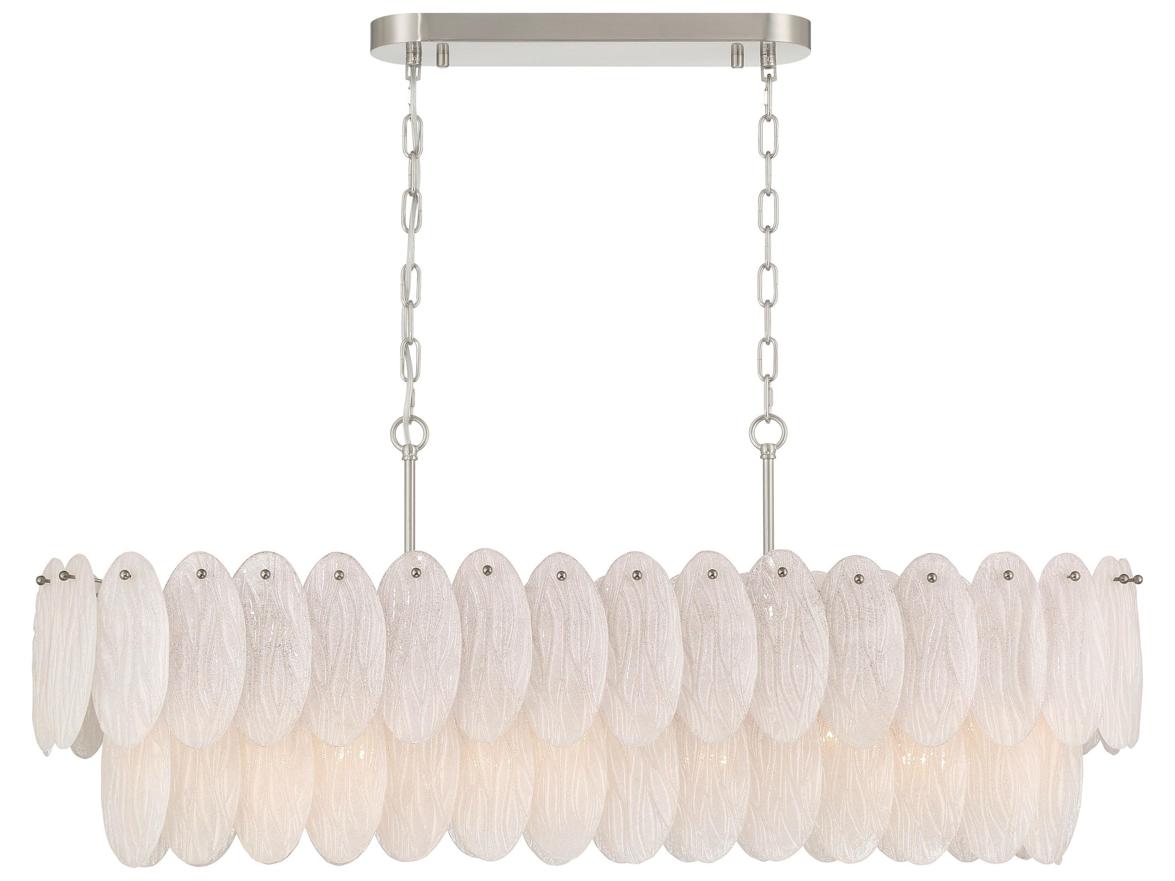 Artcraft Serena 9-Light Satin Nickel Linear Island Pendant