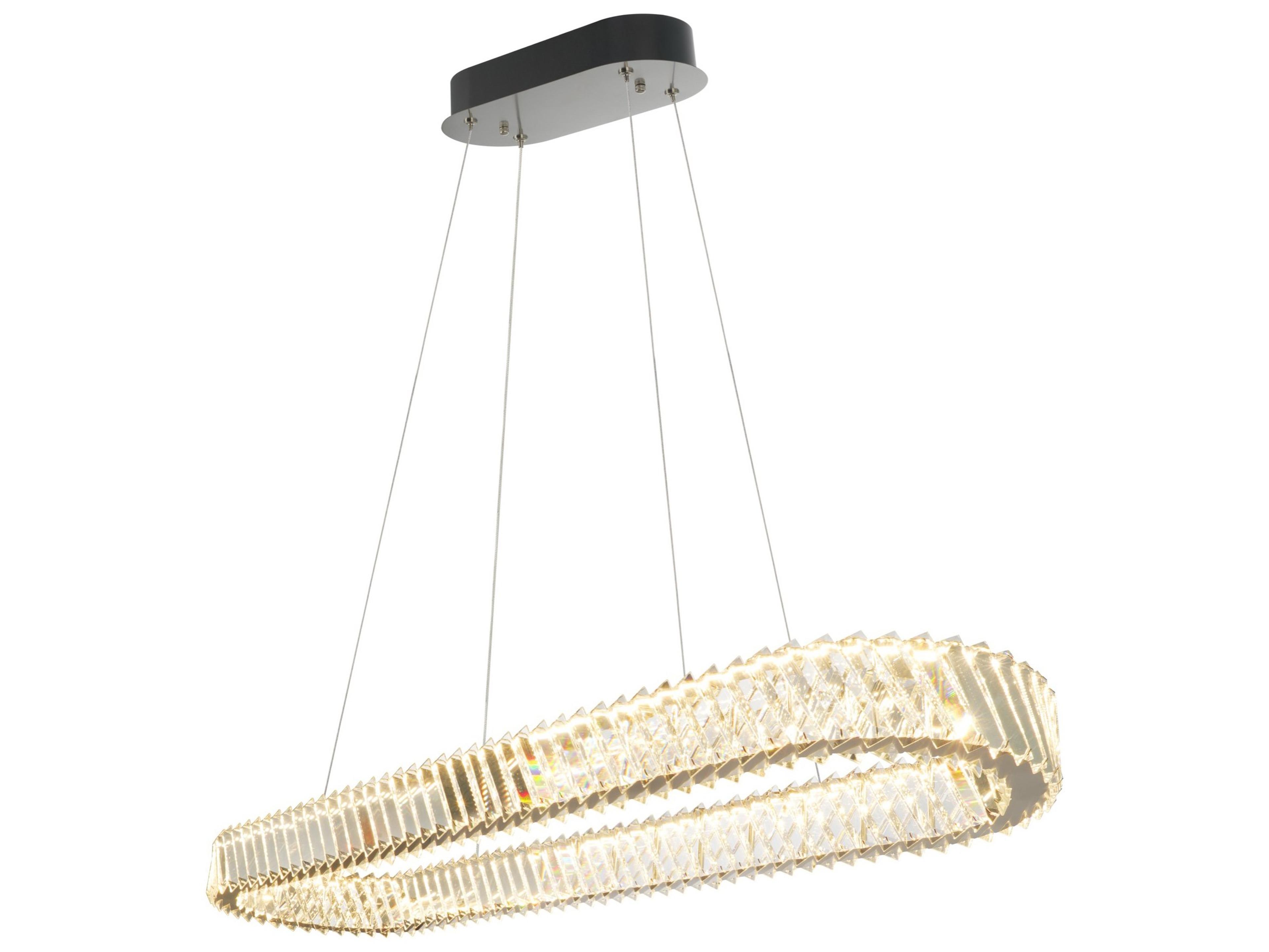Artcraft Alya 1-Light Polished Nickel Linear Island Pendant