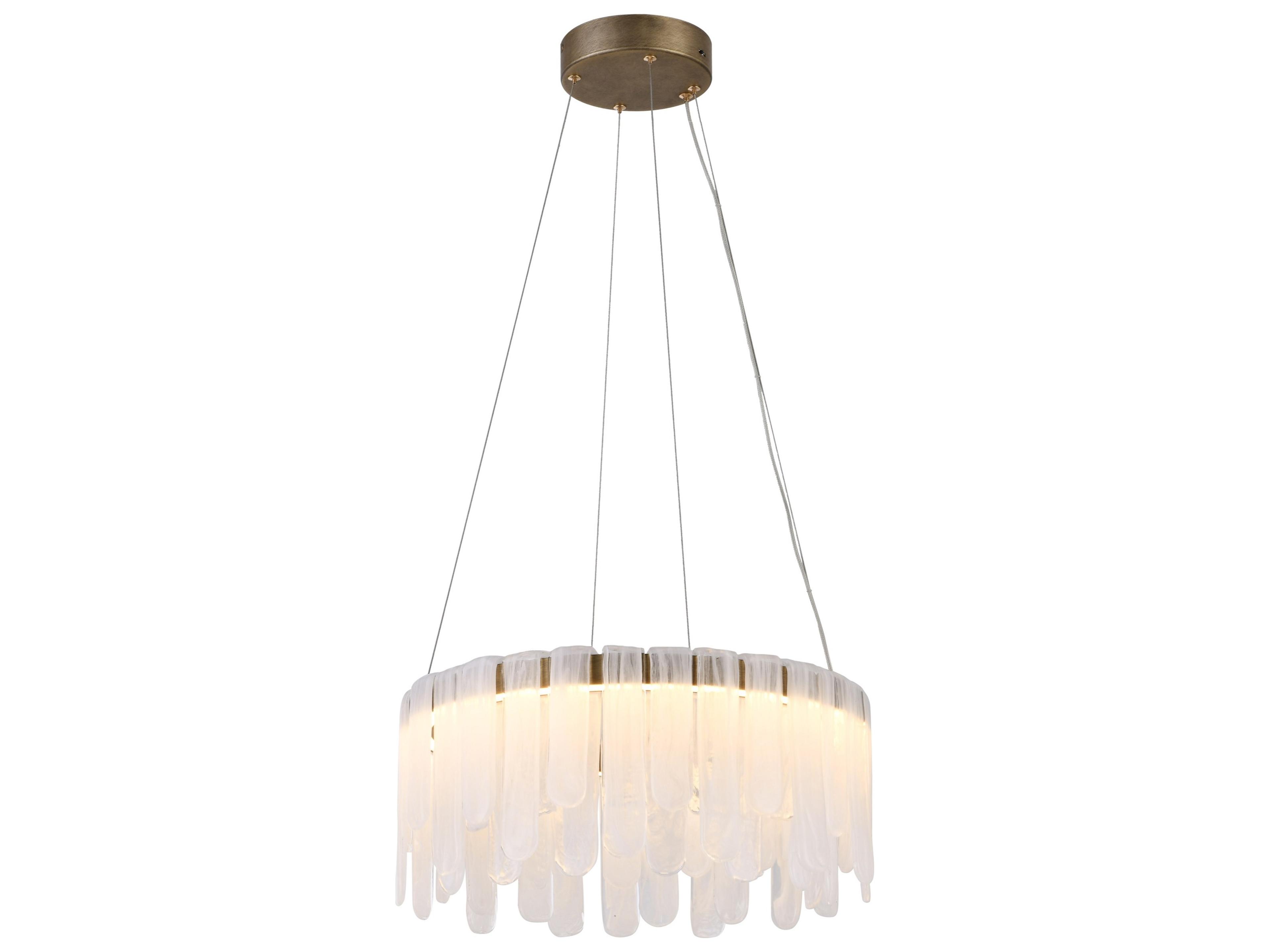 Artcraft Roselle 1-Light Legacy Brass Round Chandelier