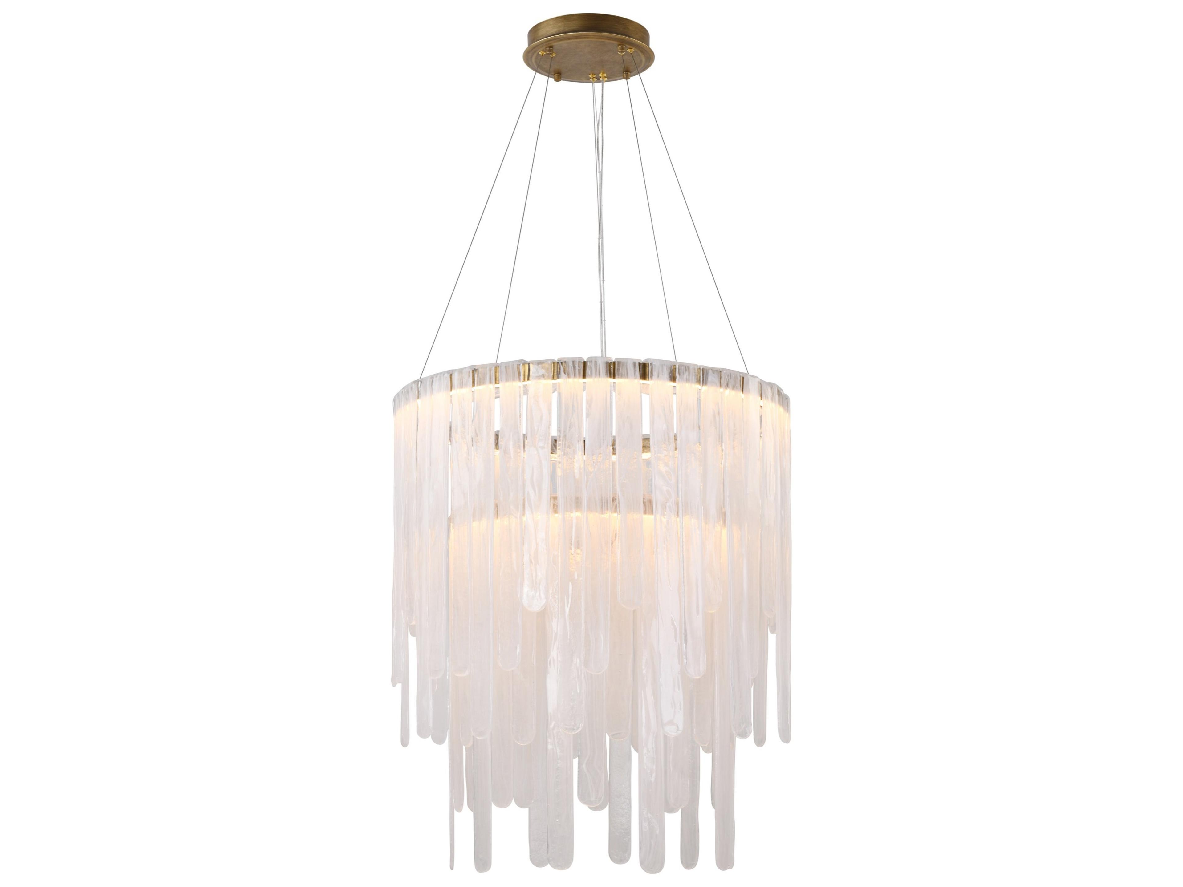 Artcraft Roselle 1-Light Legacy Brass Round Chandelier