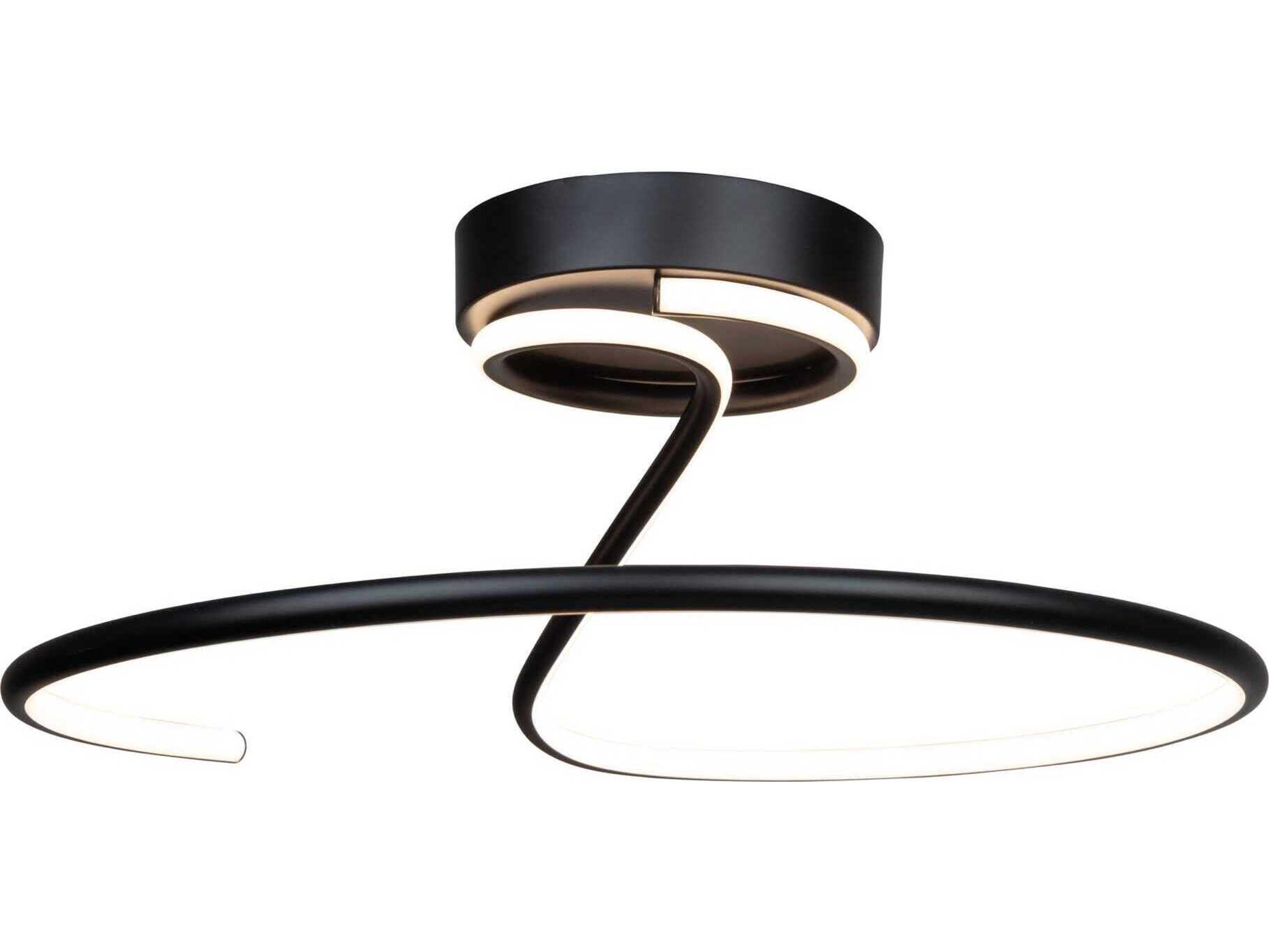 Artcraft Halo Black LED Semi Flush Mount