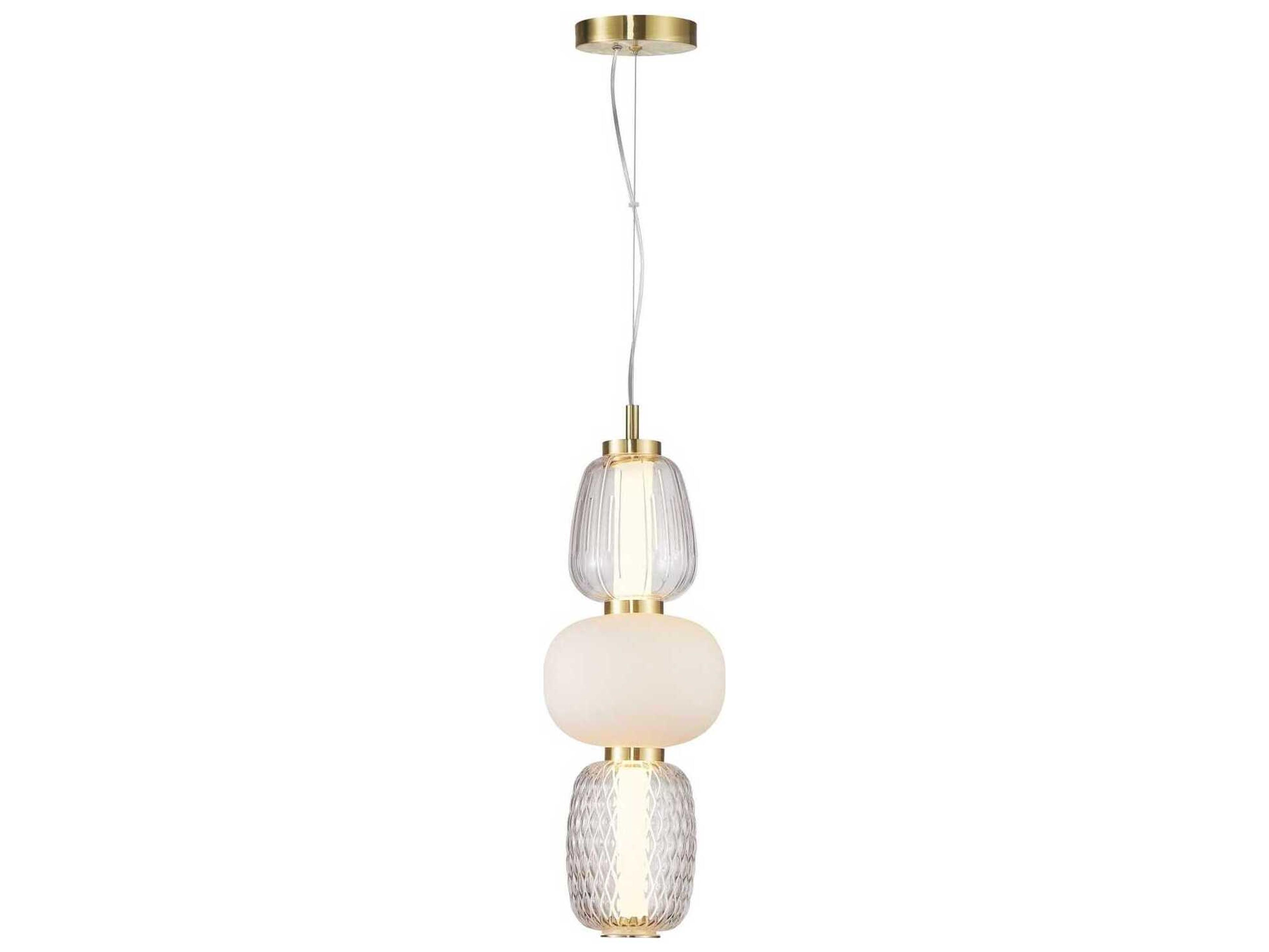 Cyra 1-Light Brass Mini Pendant