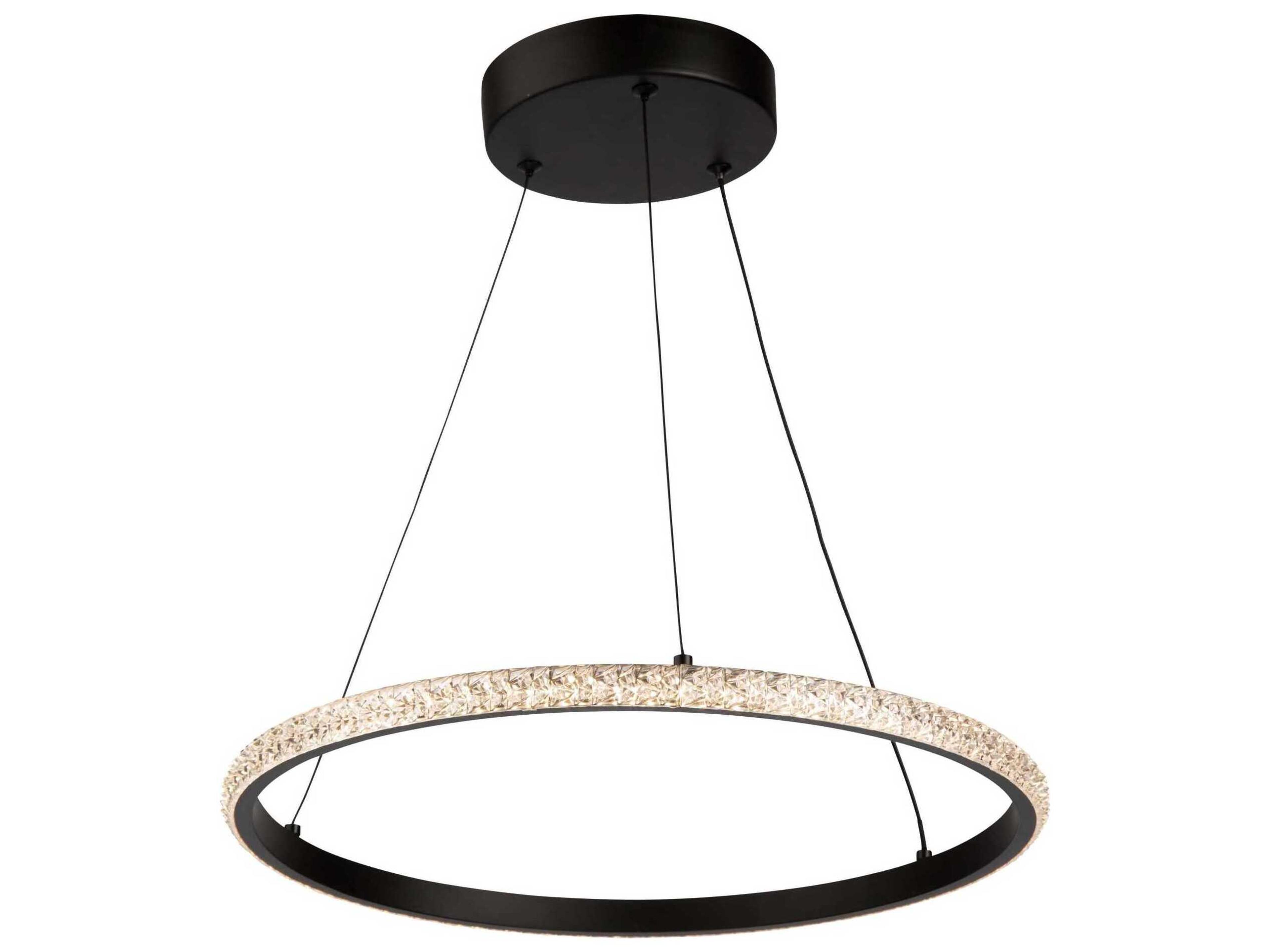 Artcraft Nova Black LED Round Pendant