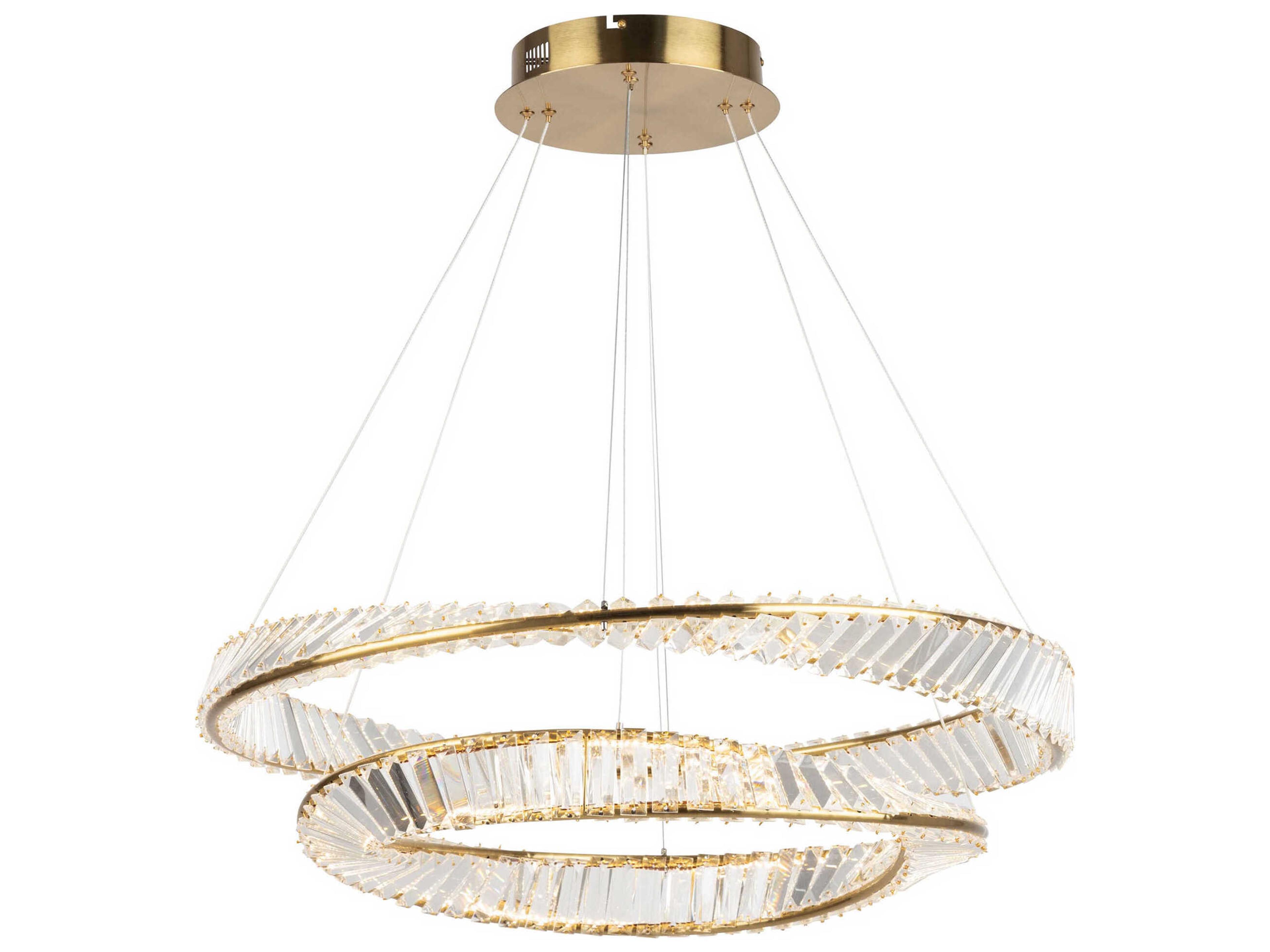 Artcraft Stella Brushed Brass Round Chandelier