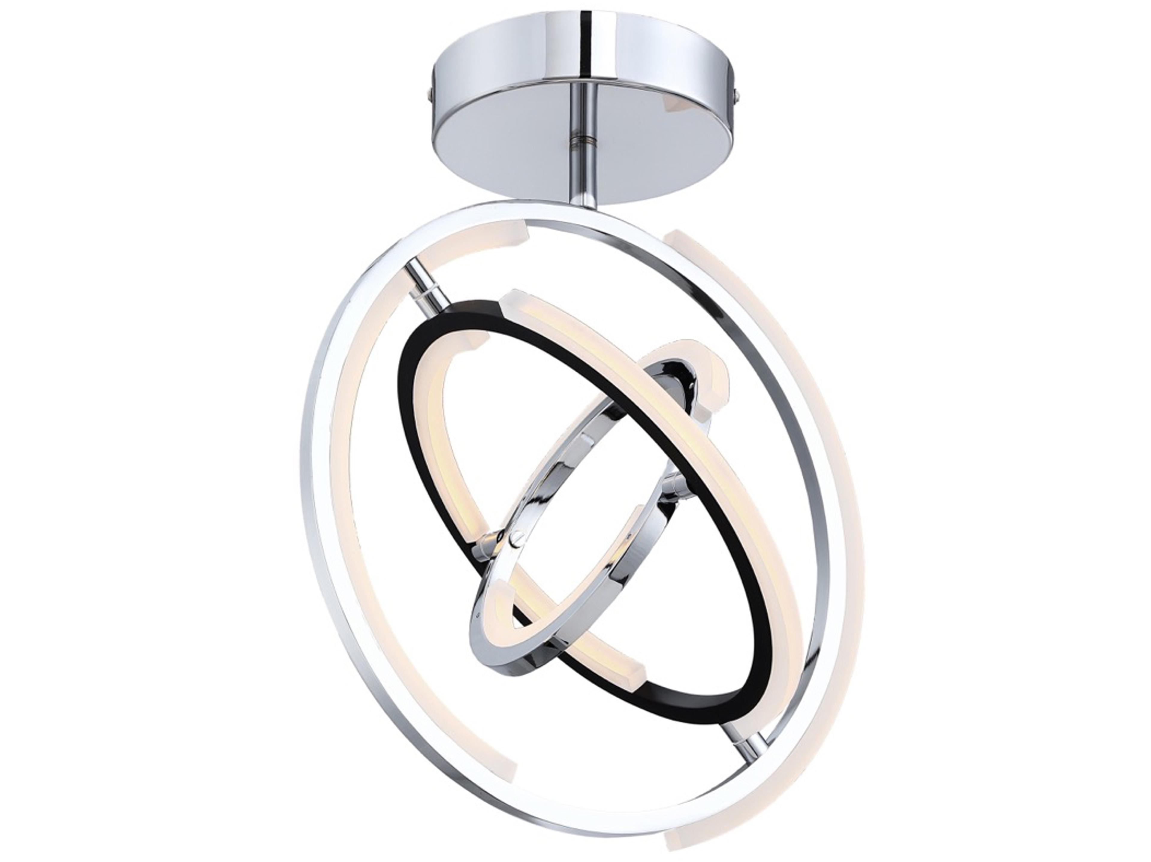 Artcraft Trilogy Polished Nickel Geometric Semi Flush Mount