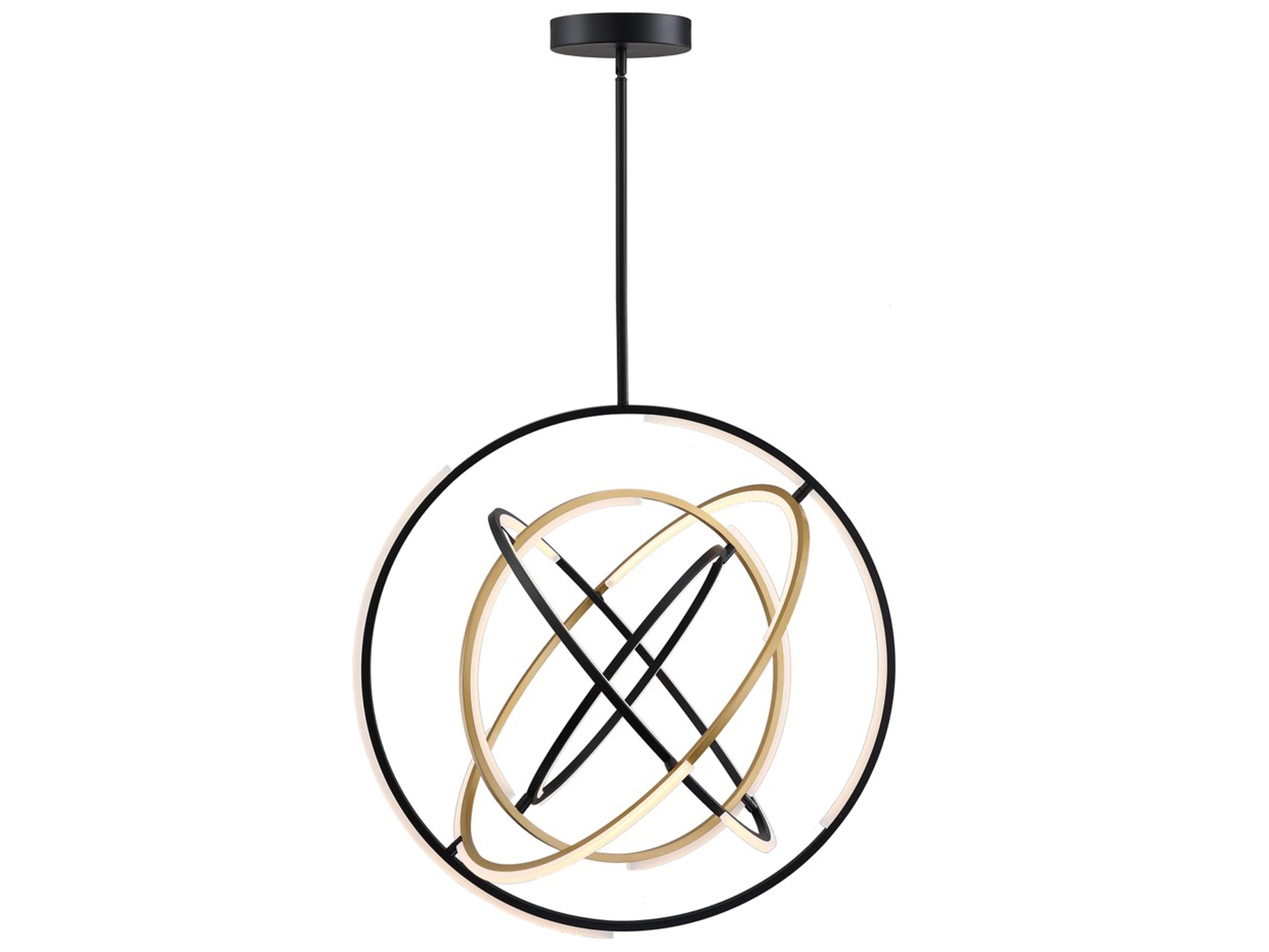 Artcraft Trilogy Black Brass Geometric Pendant