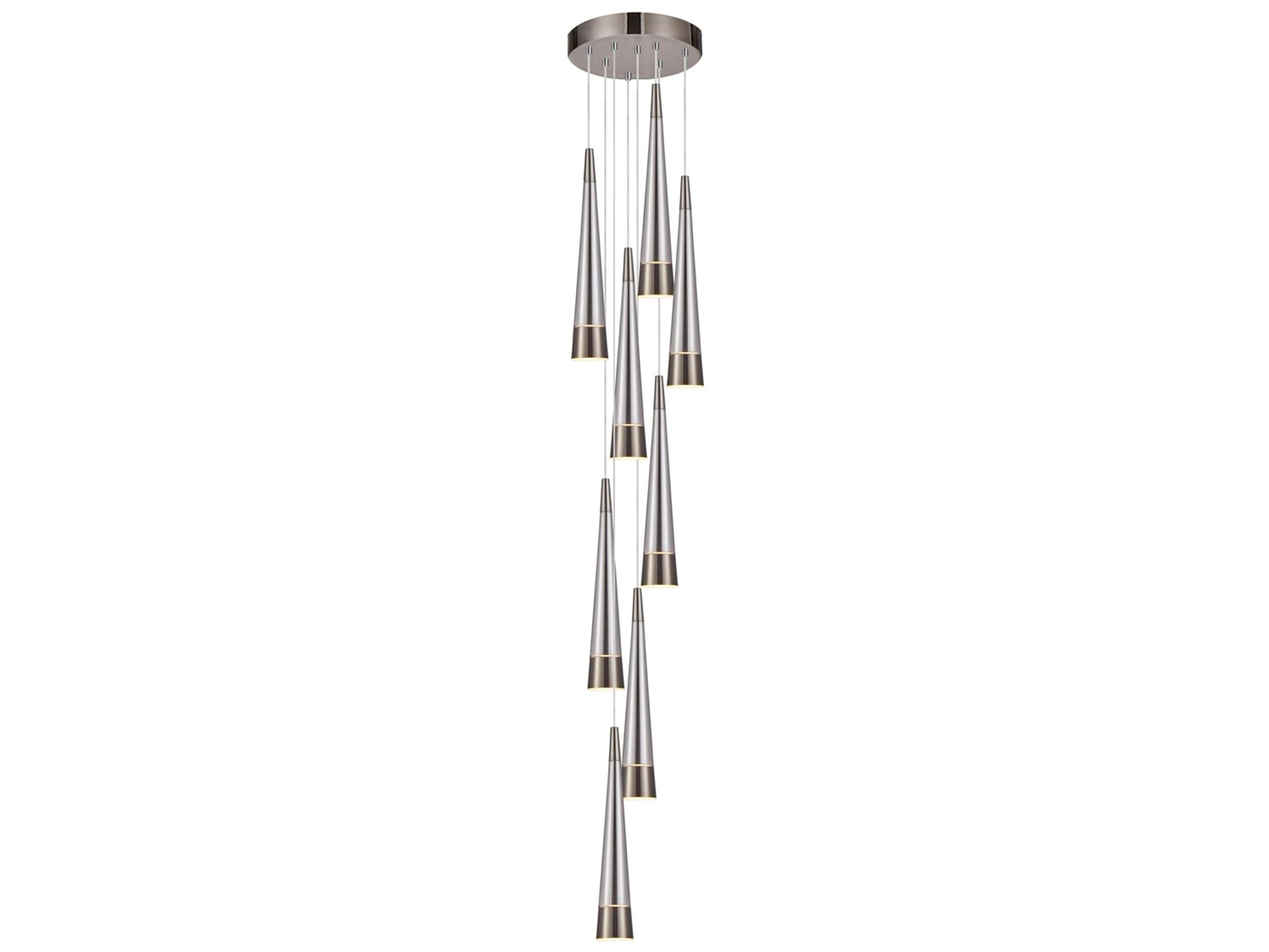 Artcraft Sunnyvale 9-Light Pearl Black Smoke Linear Pendant