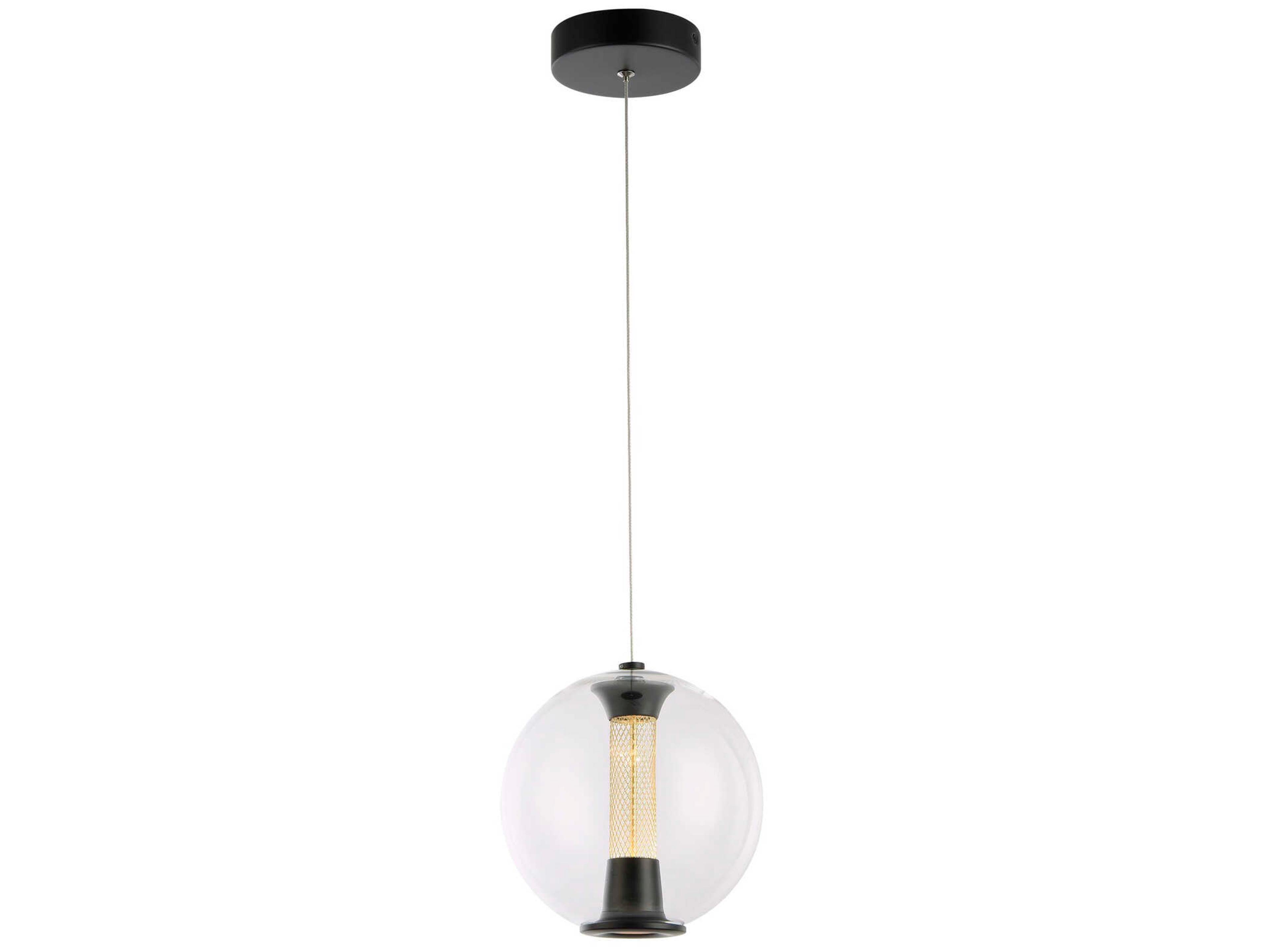 Artcraft Arlo 1-Light Black Globe Mini Pendant
