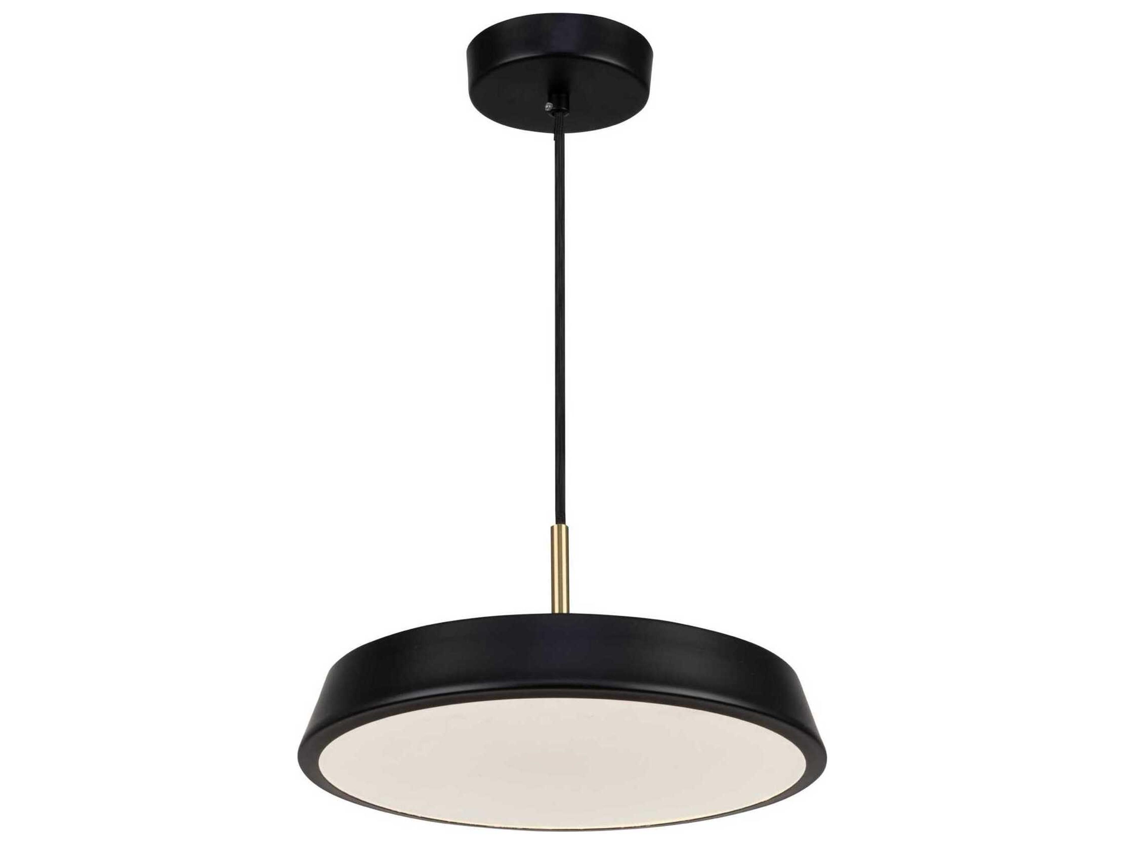Artcraft Lexi 1-Light Black Round Pendant