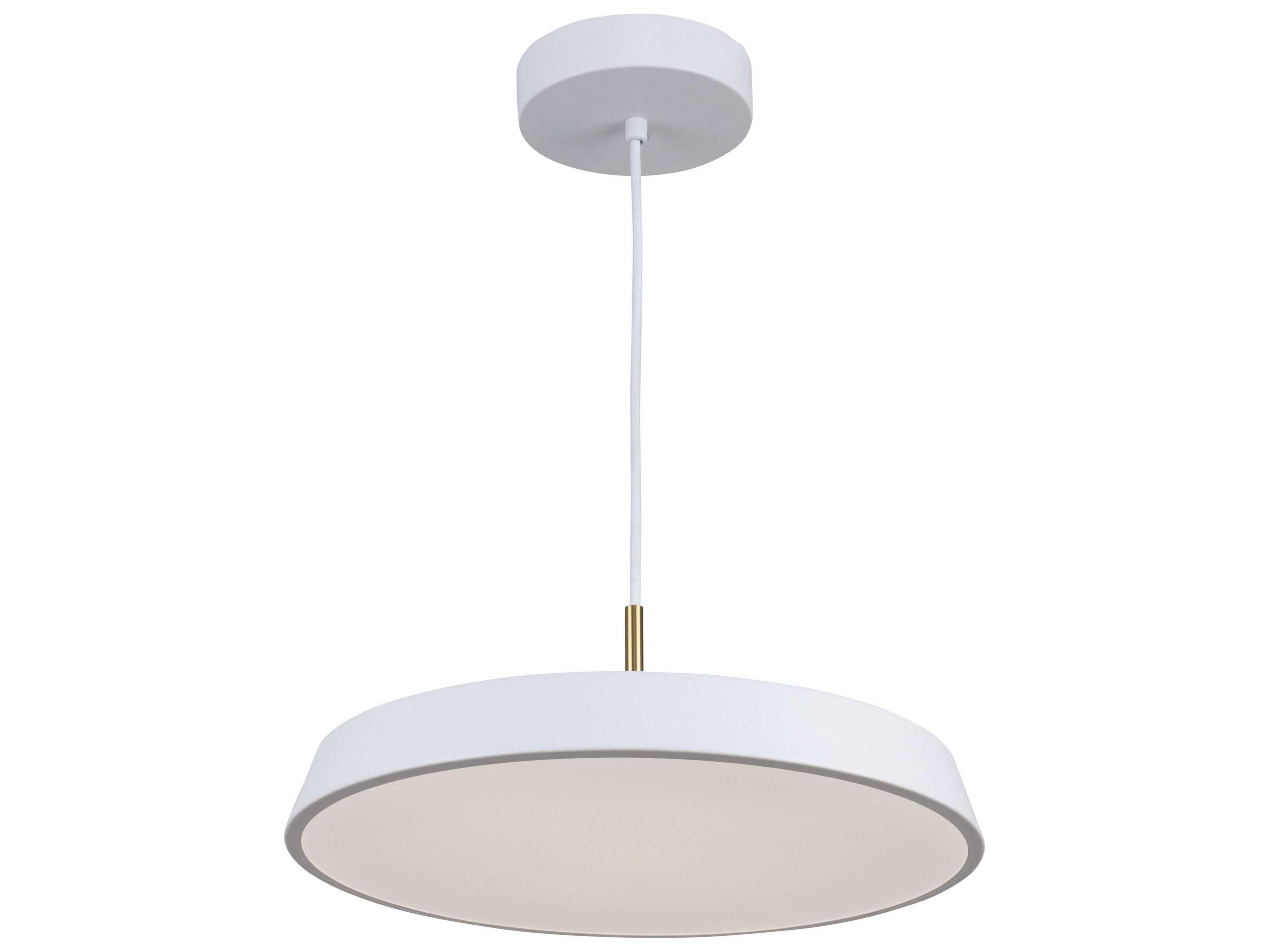 Artcraft Lexi 1-Light White Round Pendant