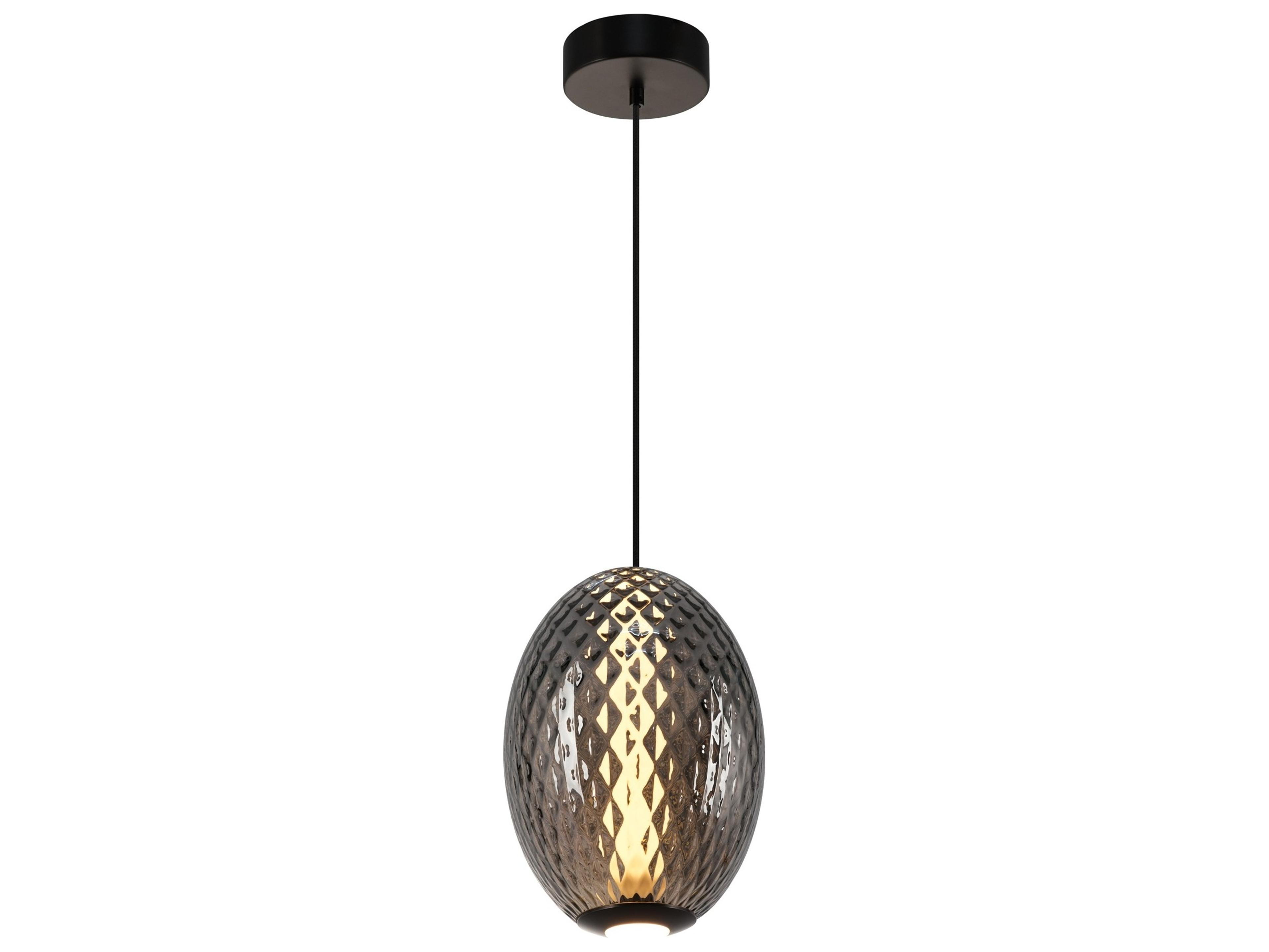 Celeste 1-Light Smoke Gray Mini Pendant