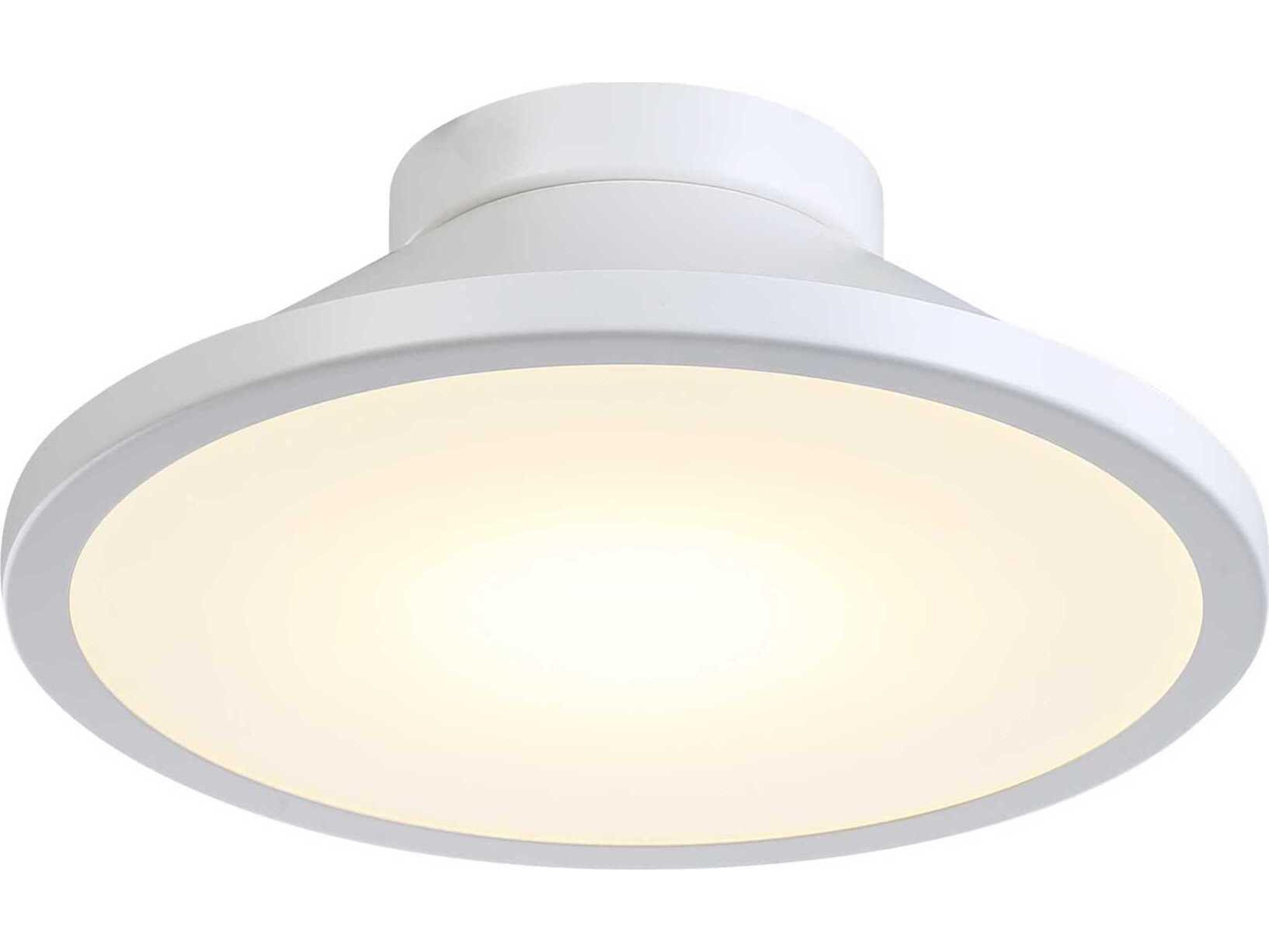 Artcraft Lucida 1-Light White Glass LED Flush Mount