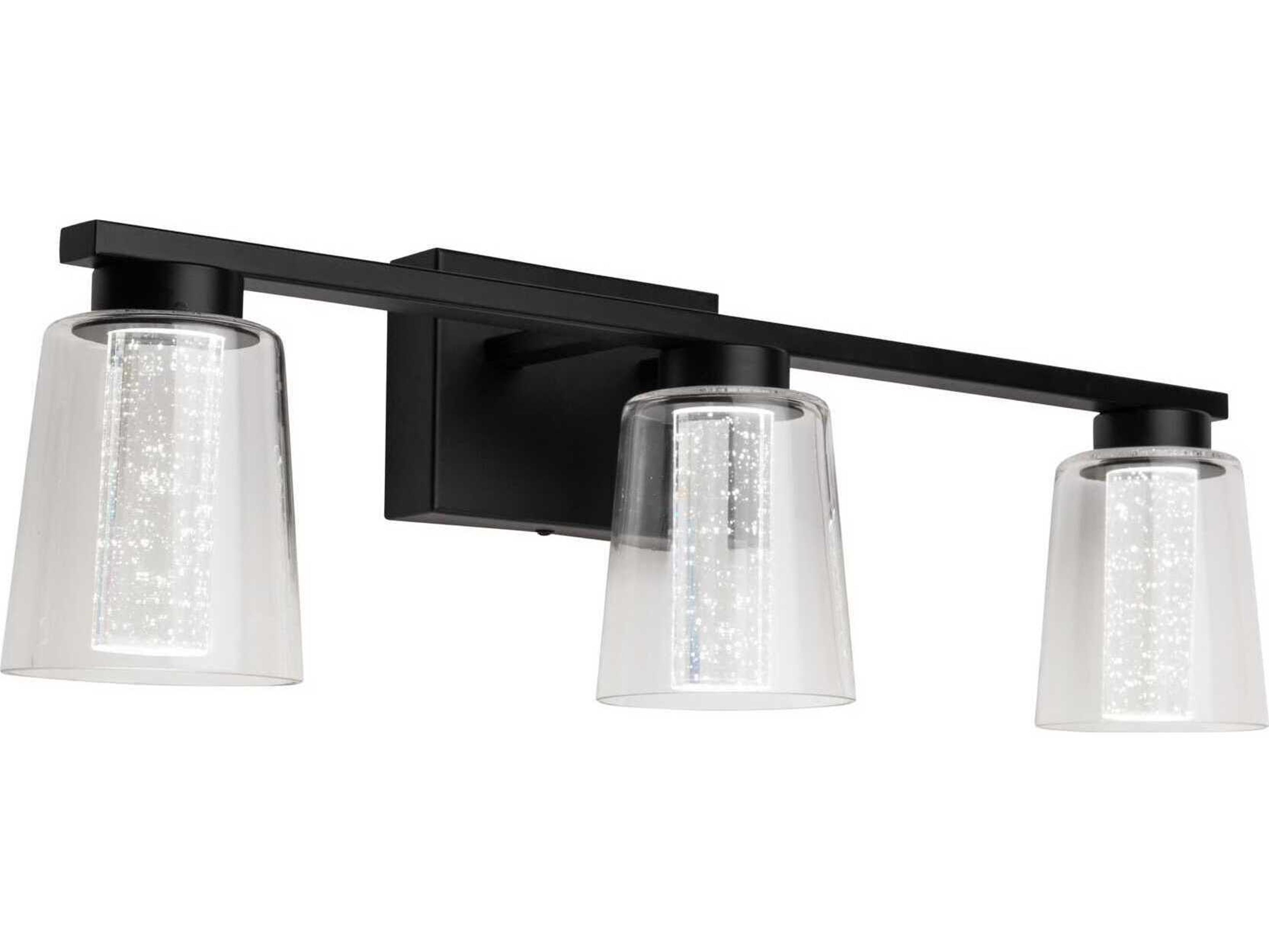 Artcraft Dalton 3-Light Black Vanity Light
