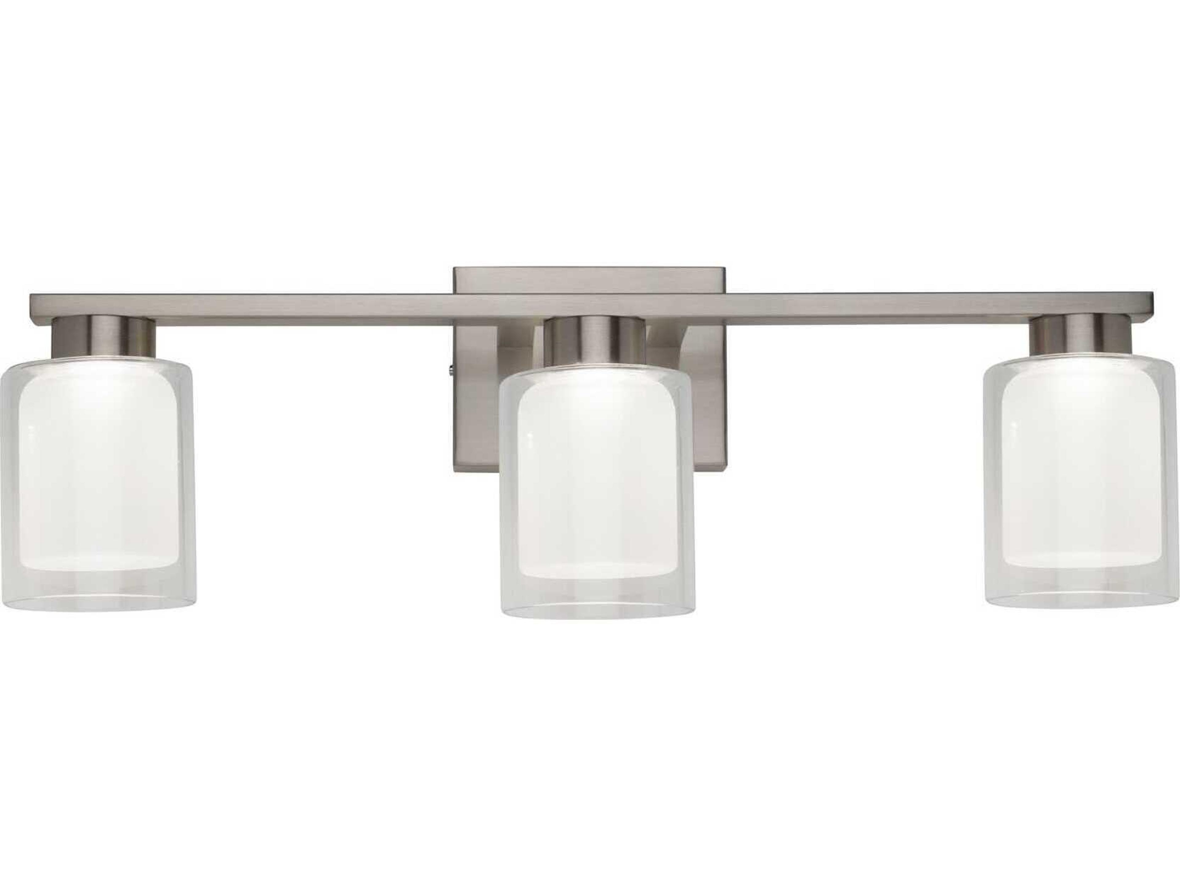 Artcraft Saville 3-Light Brushed Nickel Vanity Light
