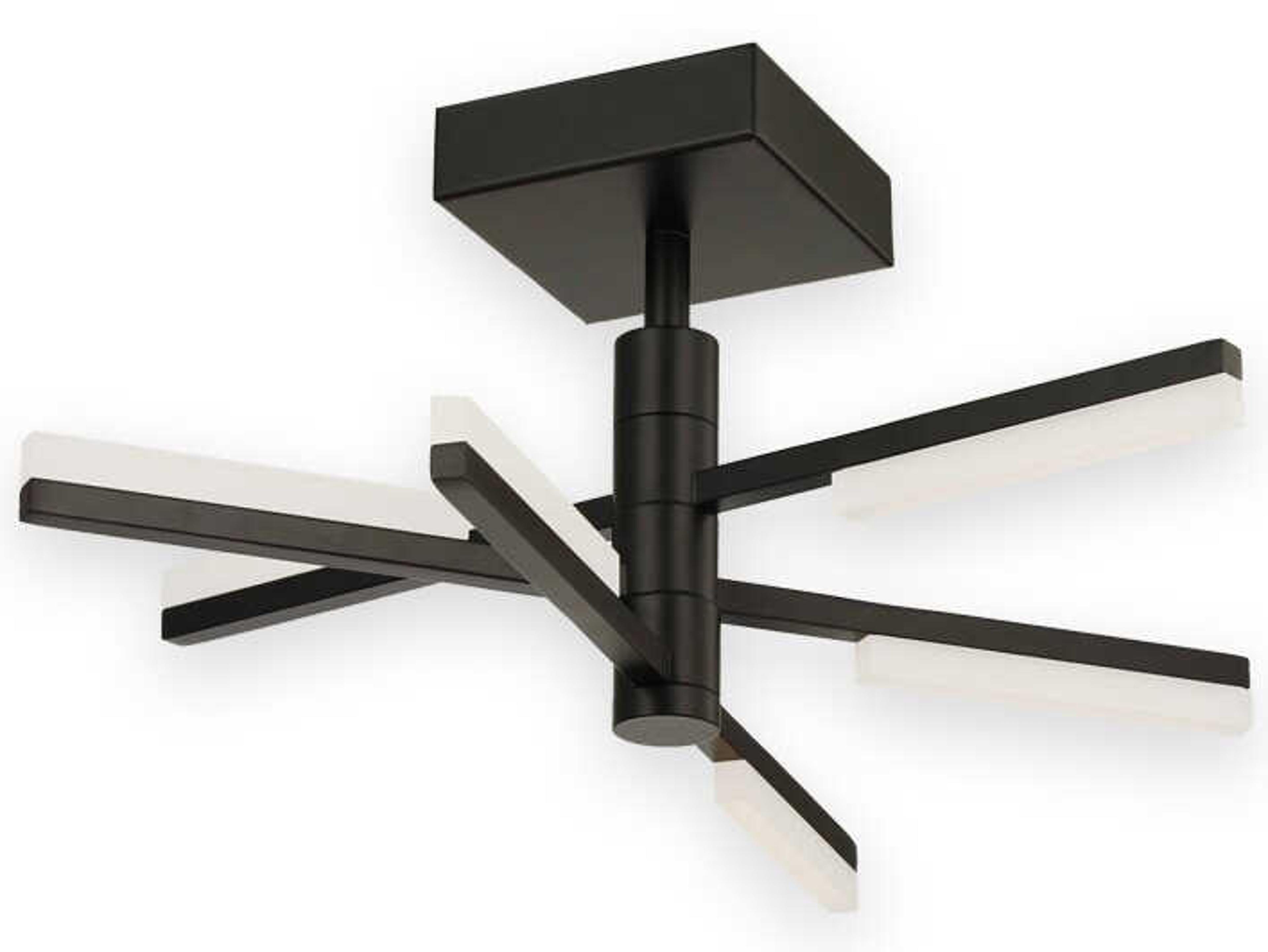Artcraft Stix Black Linear Semi Flush Mount