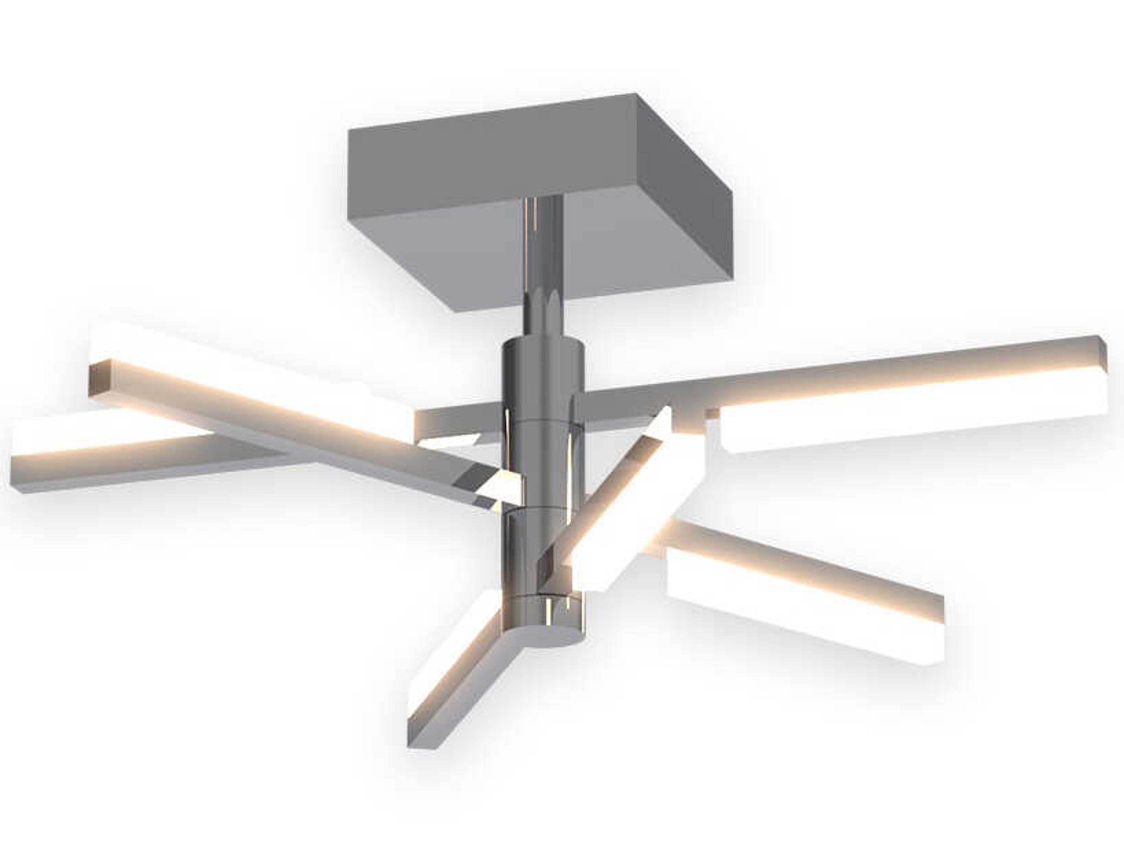 Artcraft Stix Chrome Linear Semi Flush Mount