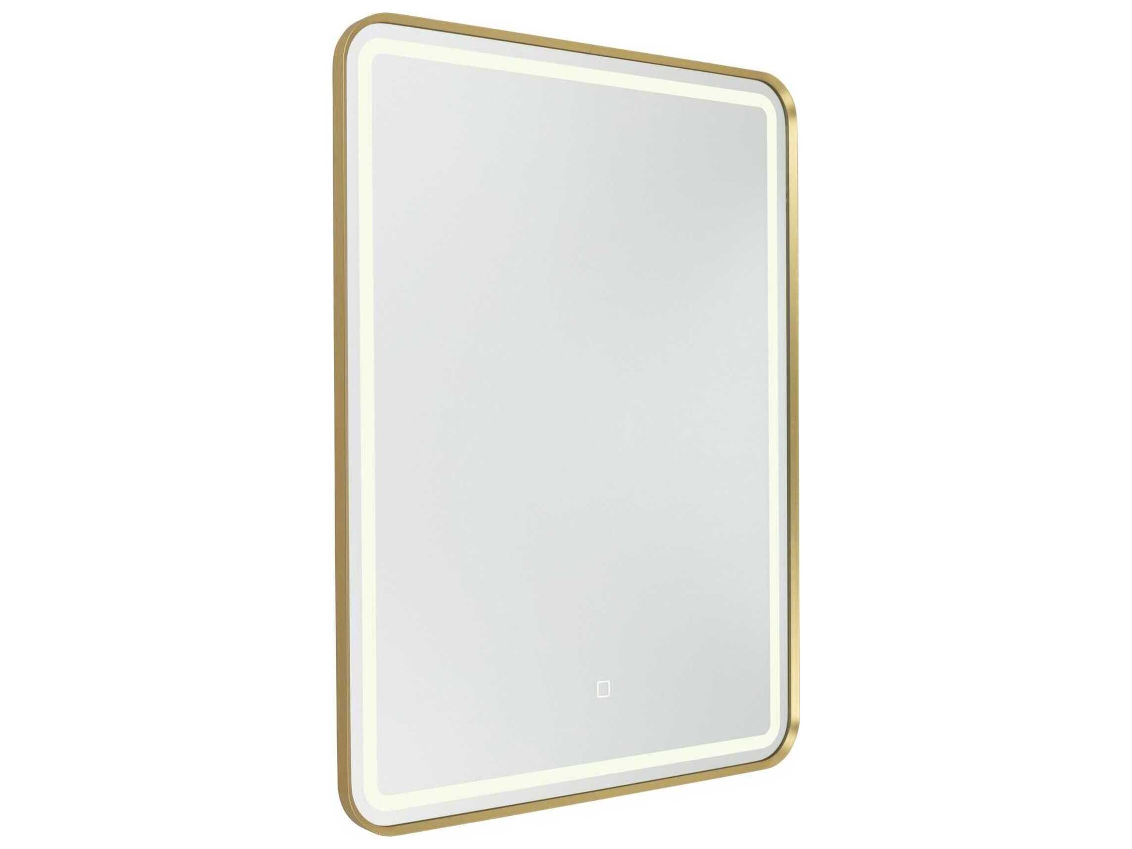 Artcraft Reflections Brushed Brass Rectangular Wall Mirror
