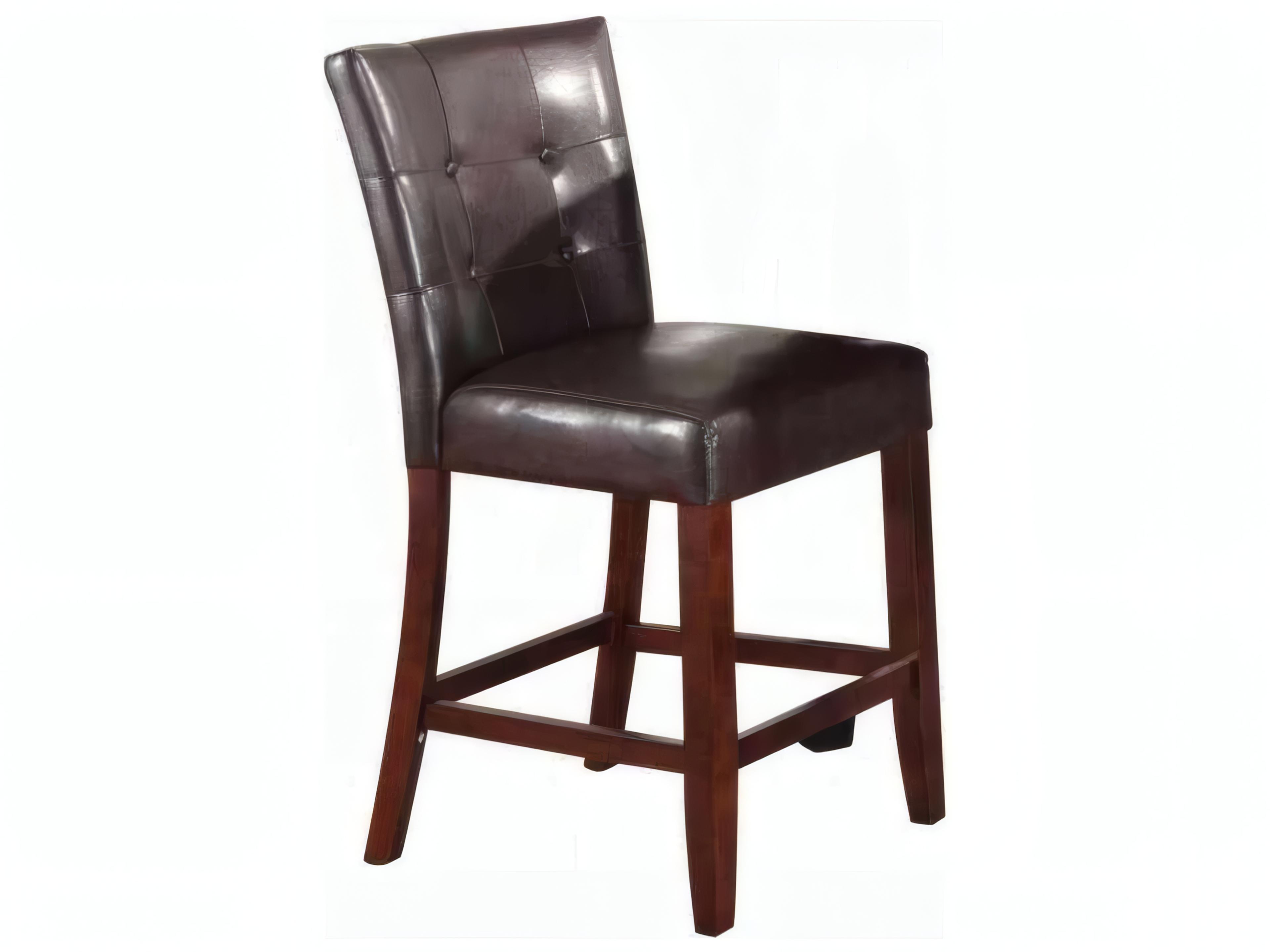 Acme Furniture Espresso Synthetic Leather Walnut Faux Hardwood Counter Stool
