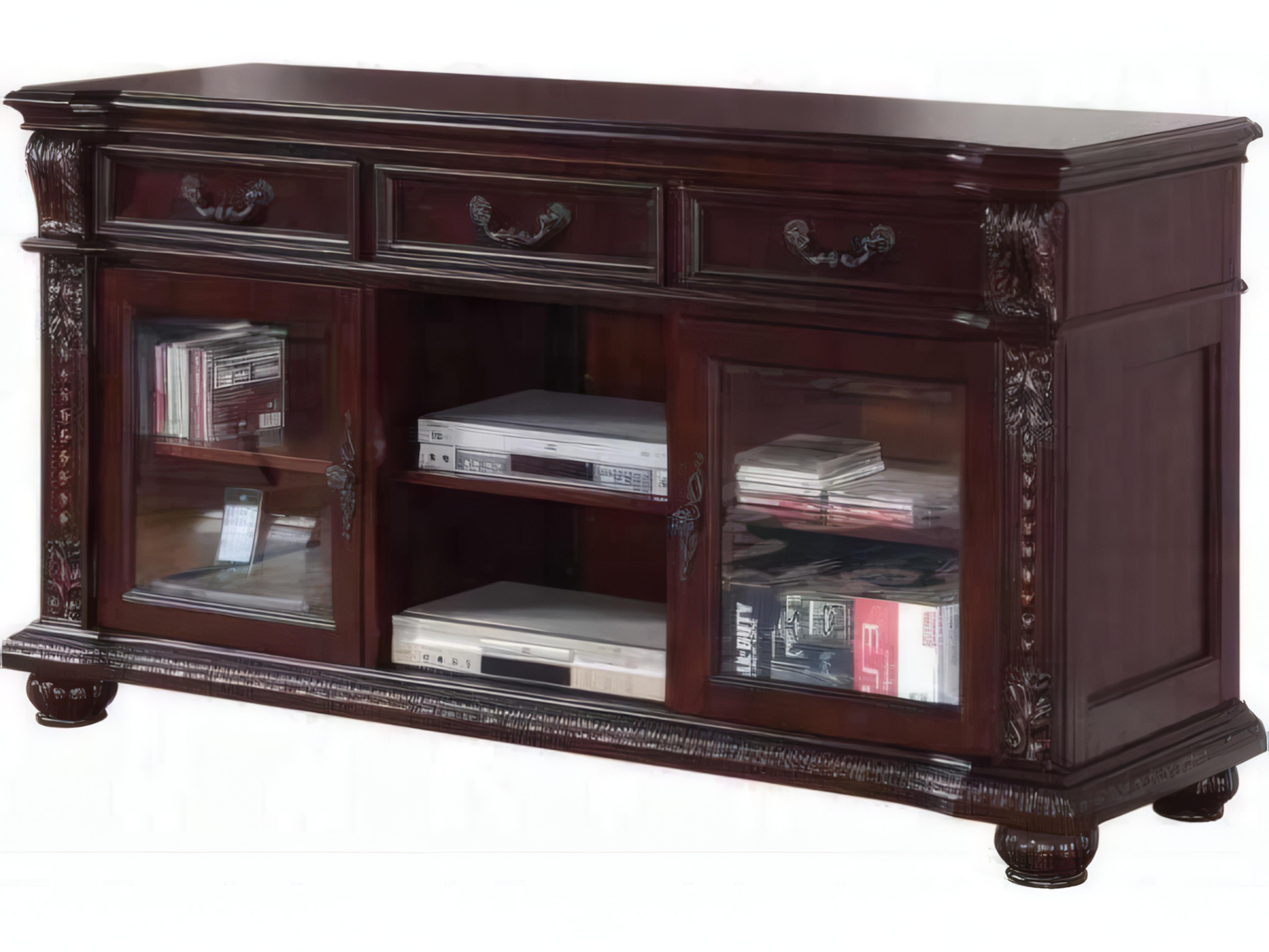 Acme Furniture Anondale 66" Poplar Wood Cherry Media Console