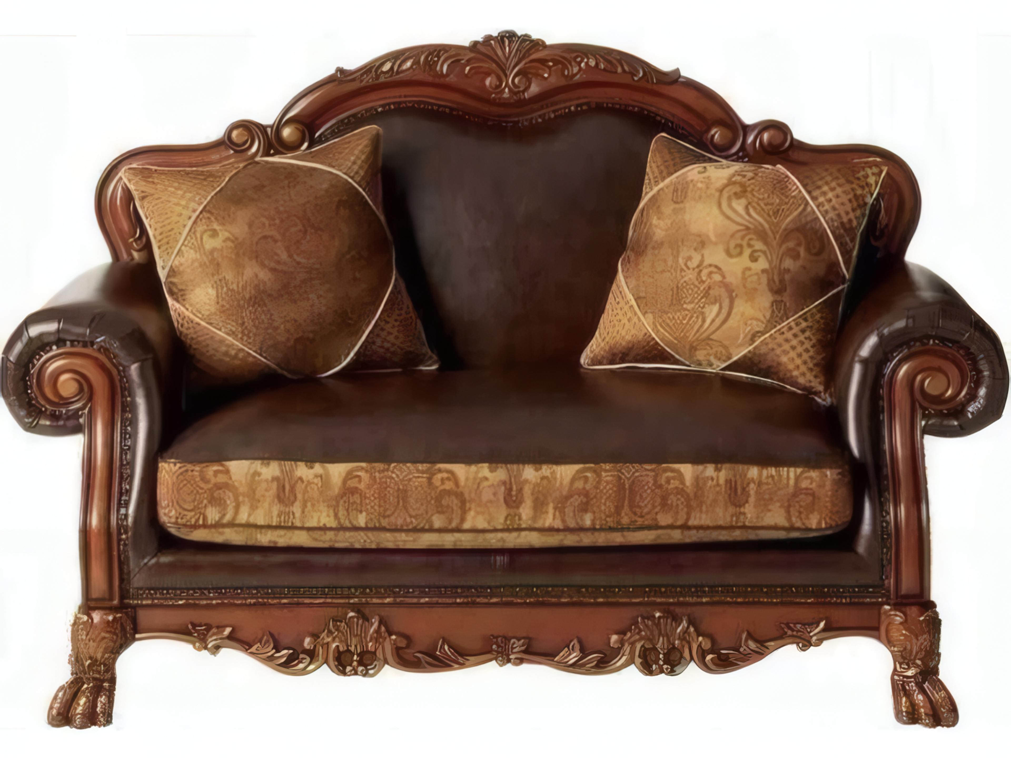 Acme Furniture Dresden Brown Upholstered Loveseat